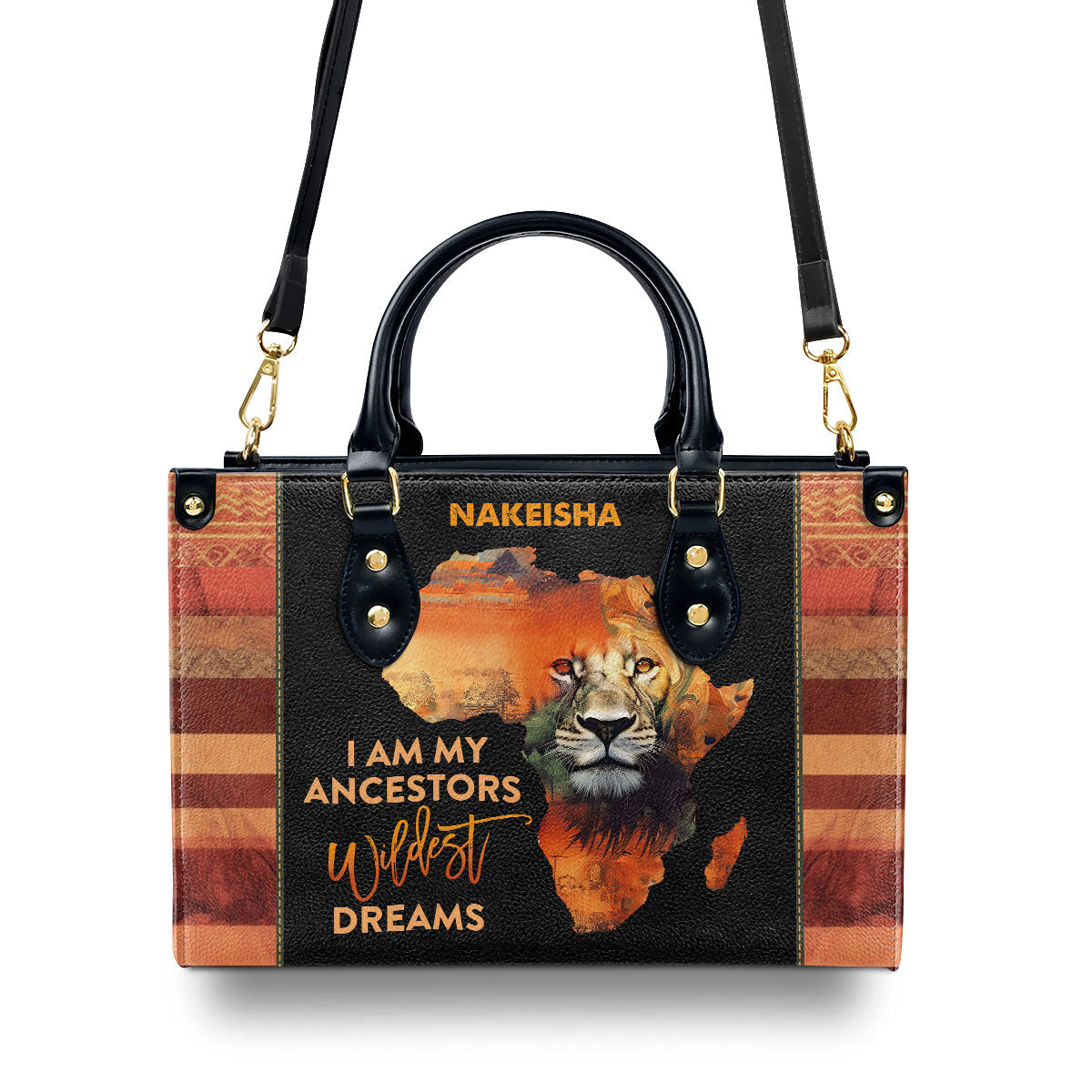 I Am My Ancestors Wildest Dreams - Personalized Leather Handbag MB27