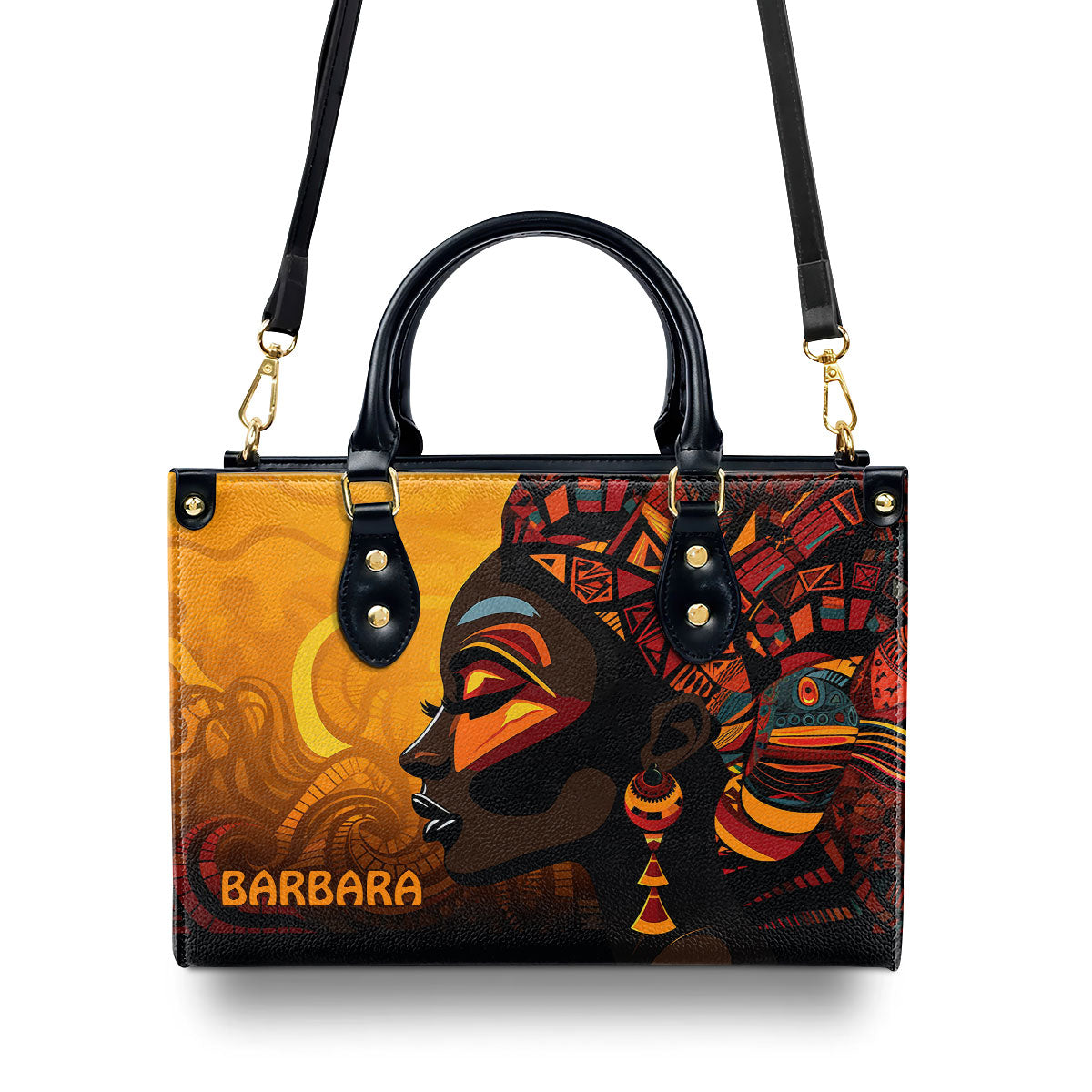 African Culture - Personalized Leather Handbag SB102