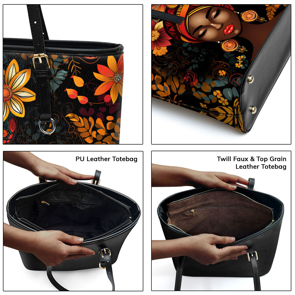 Radiant Roots - Personalized Leather Totebag SB103