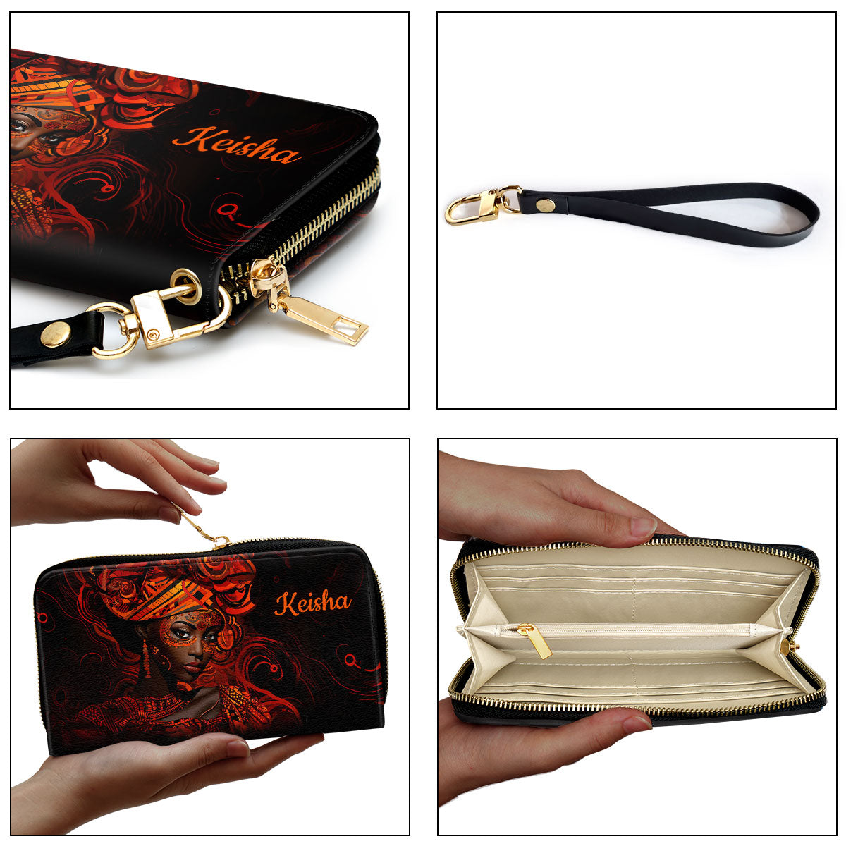 Magic - Personalized Leather Clutch Purse SB107