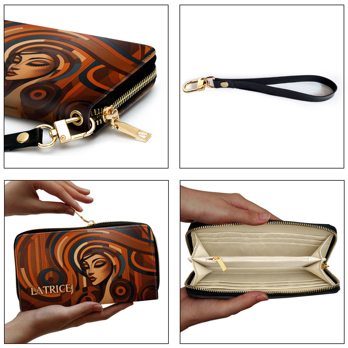 Harmony - Personalized Leather Clutch Purse SB110