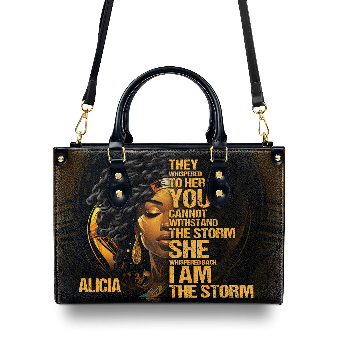 I Am The Storm - Personalized Leather Handbag SB113