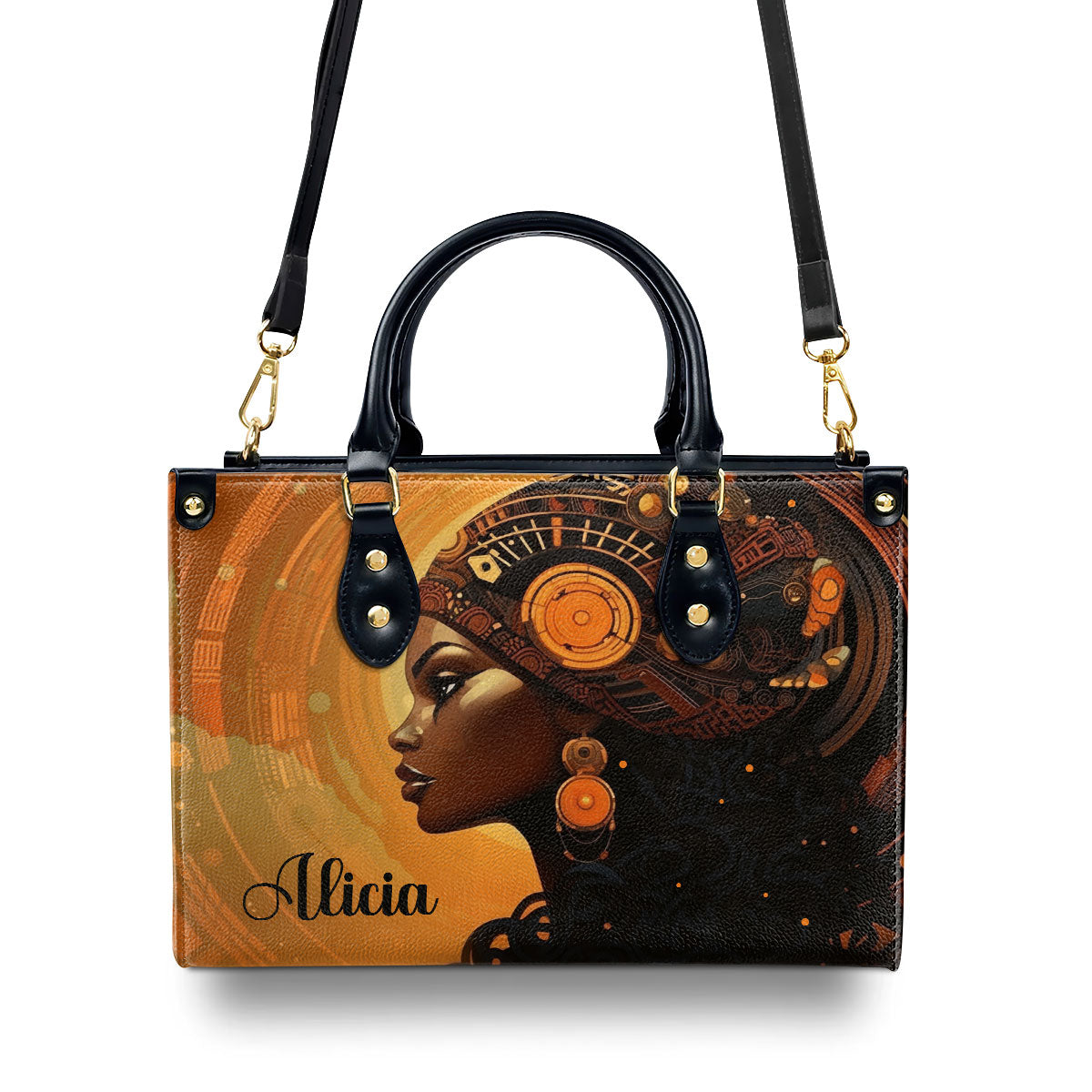 Afrofuturism06 - Personalized Leather Handbag SB119