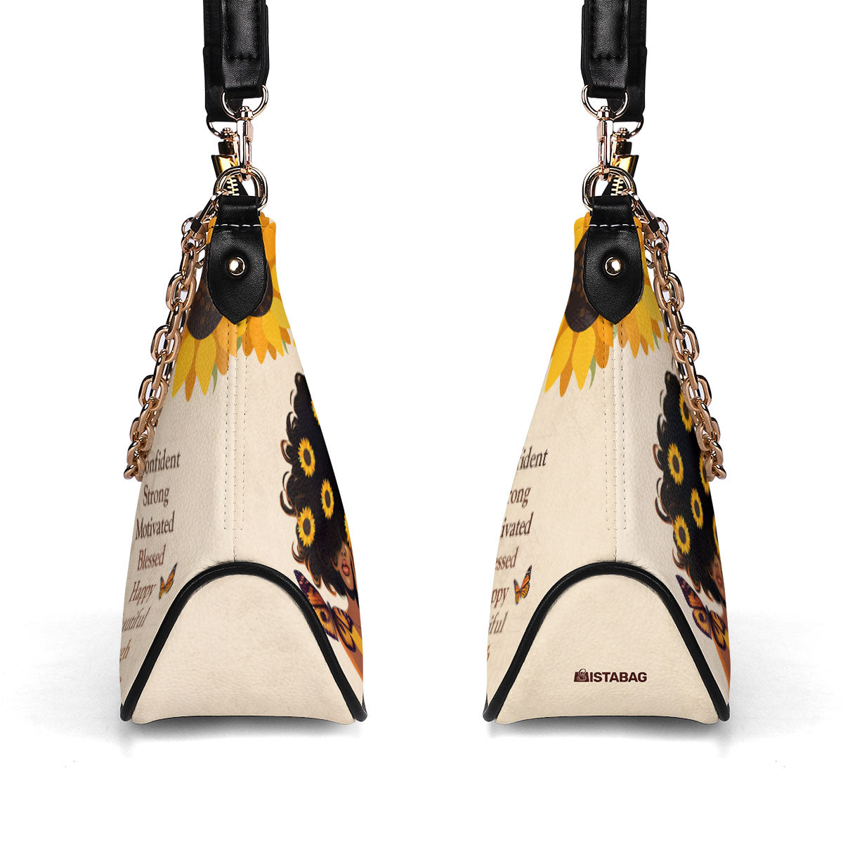 She is Confident, Strong - Personalized Chain Shoulder Bag SB12