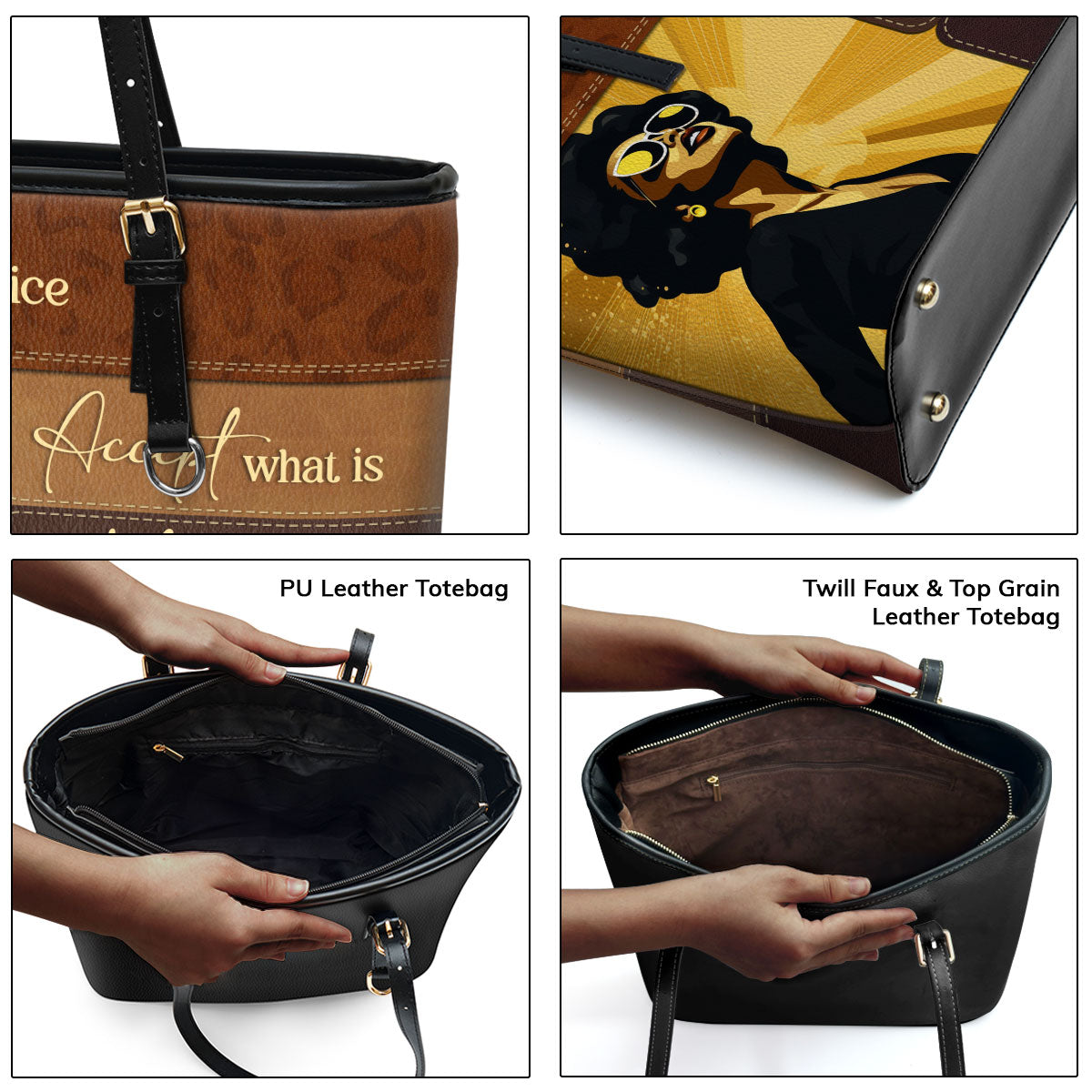 Have Faith In What Will Be - Personalized Leather Totebag STB13