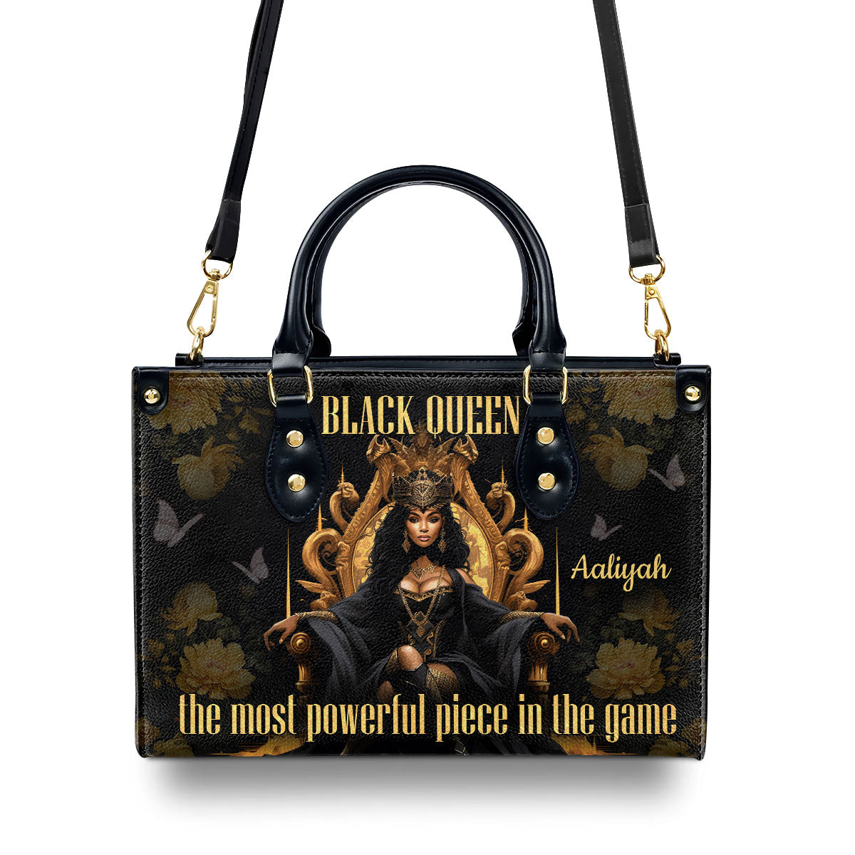 Black Queen - Personalized Leather Handbag STB150