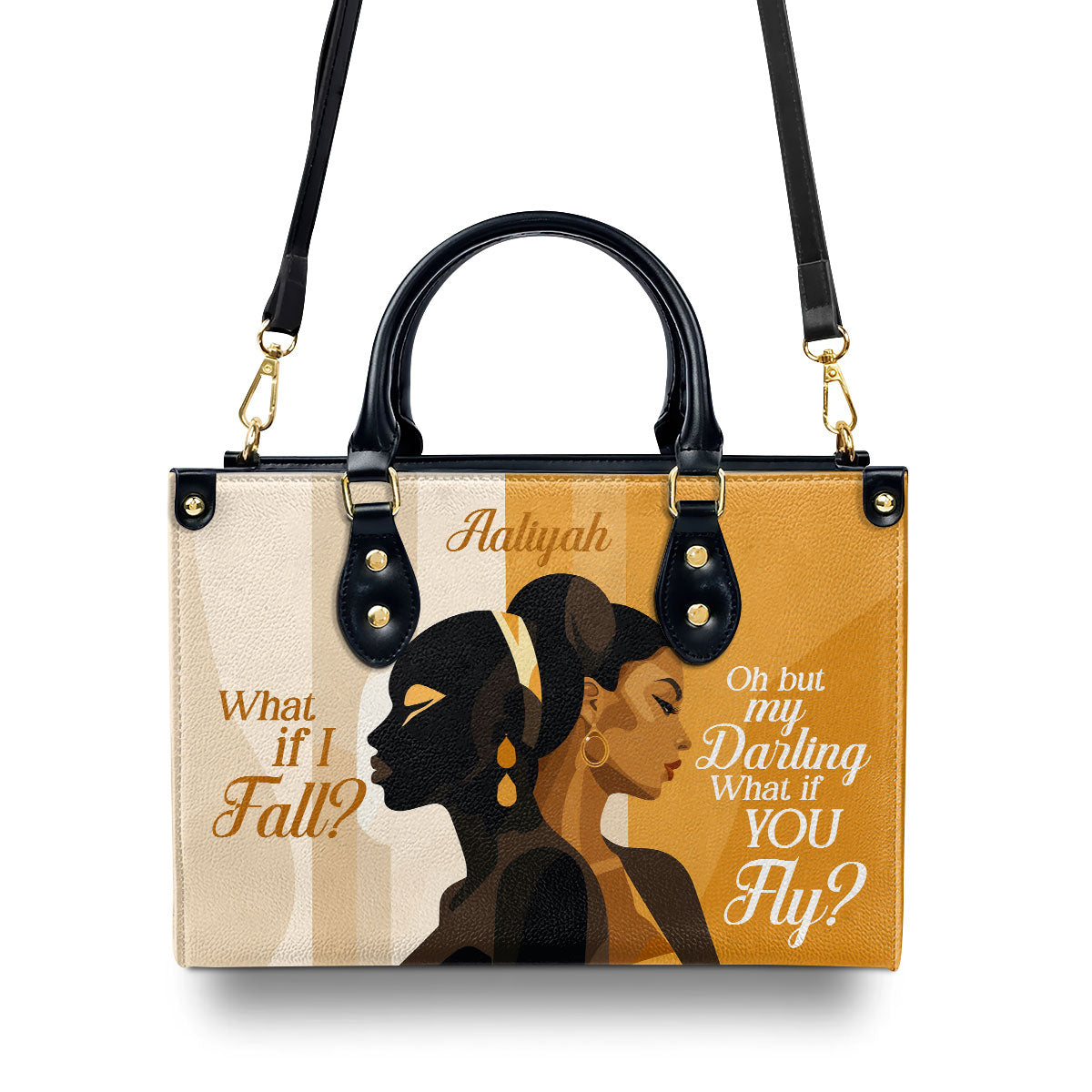 What If You Fly - Personalized Leather Handbag STB21