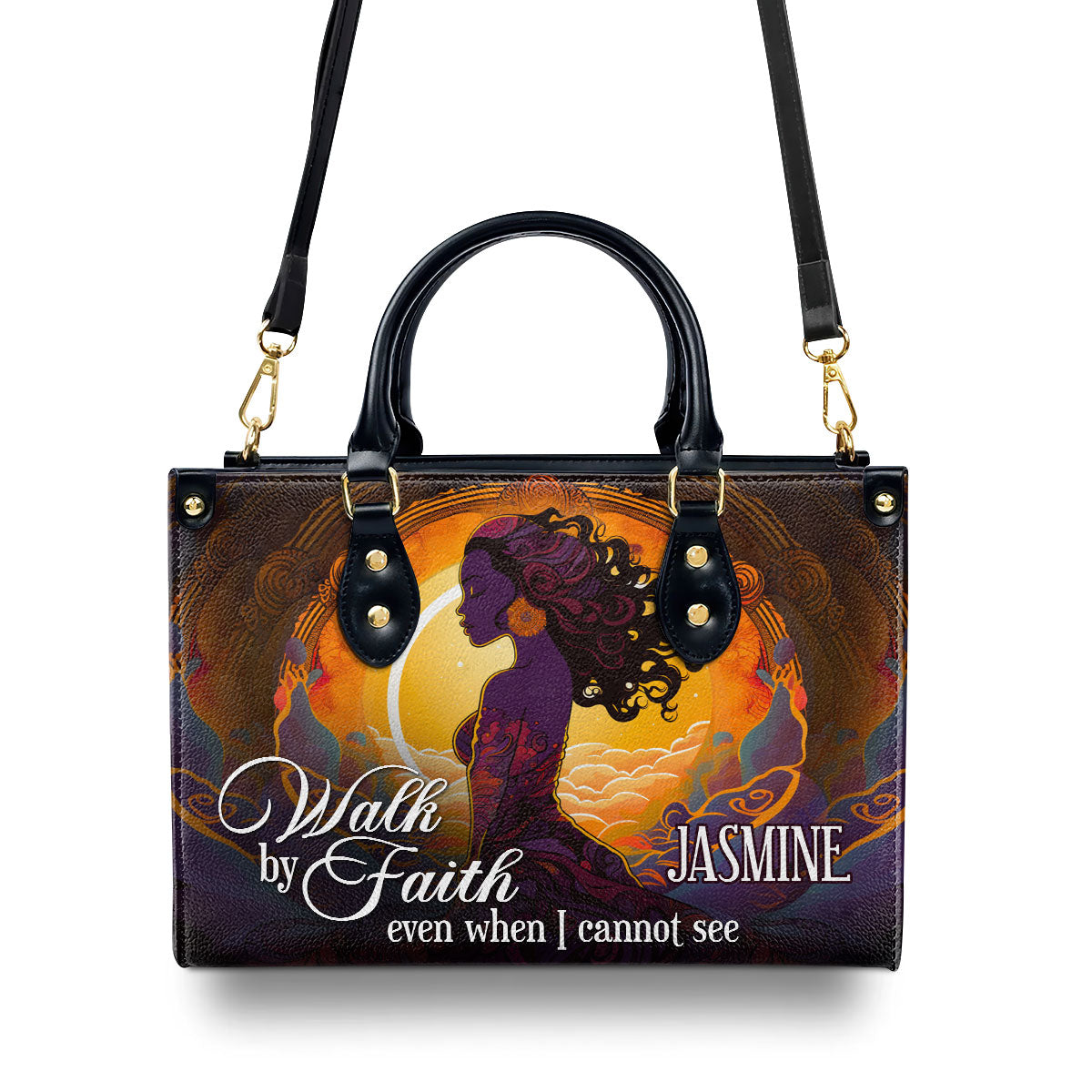 Walk By Faith - Personalized Leather Handbag STB26