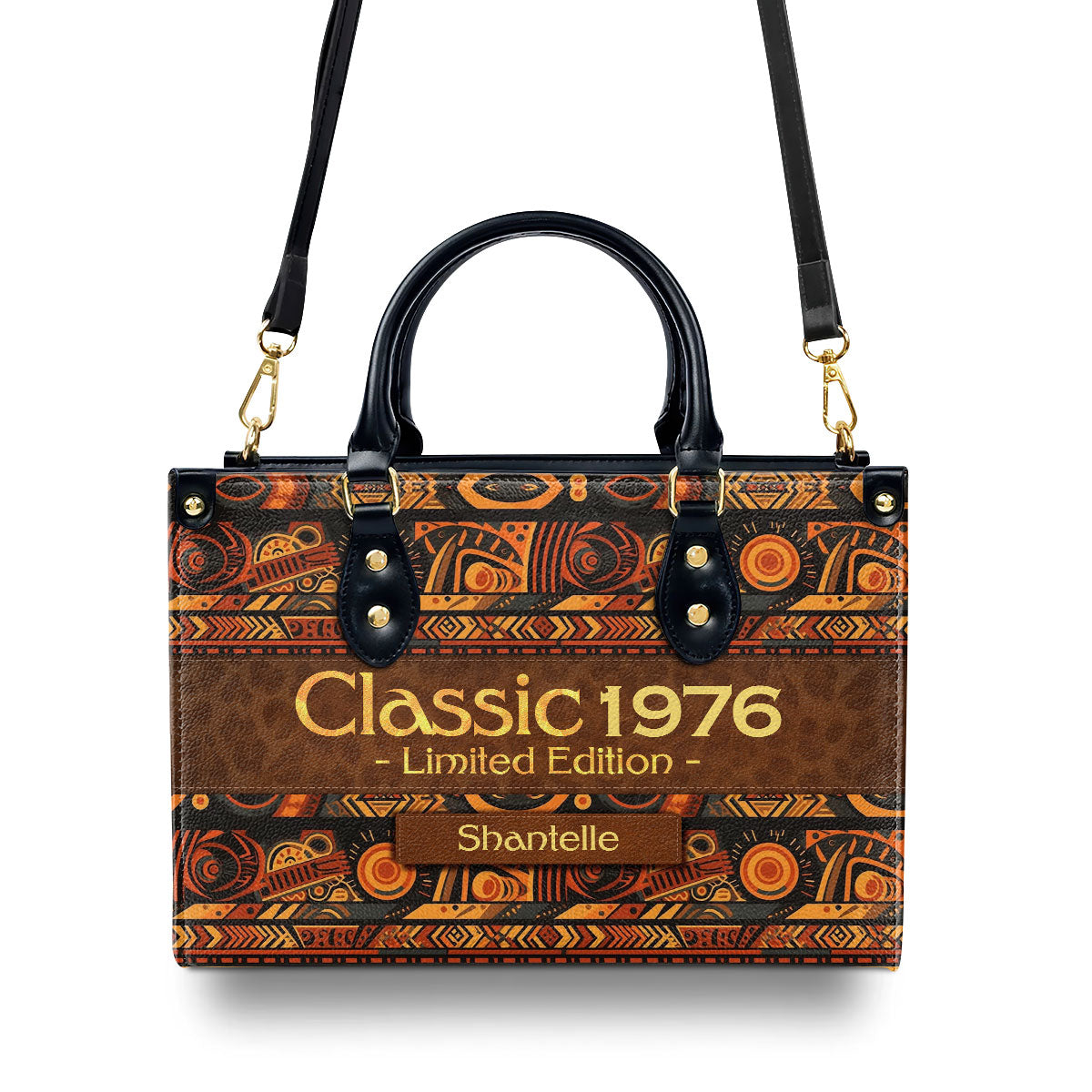 Classic Brown Bag - Personalized Leather Handbag STB52