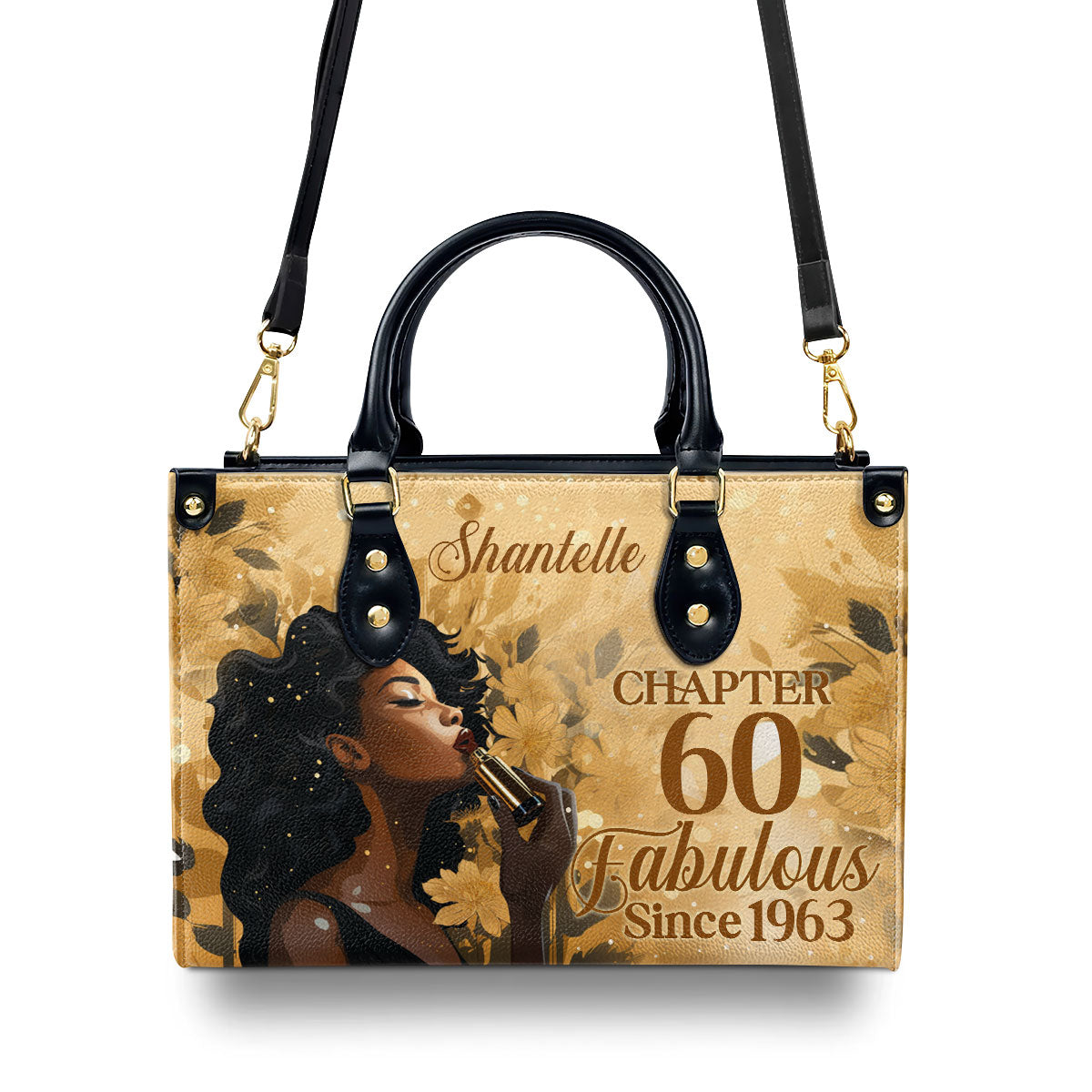 Stay Fabulous - Personalized Purple Leather Handbag STB63