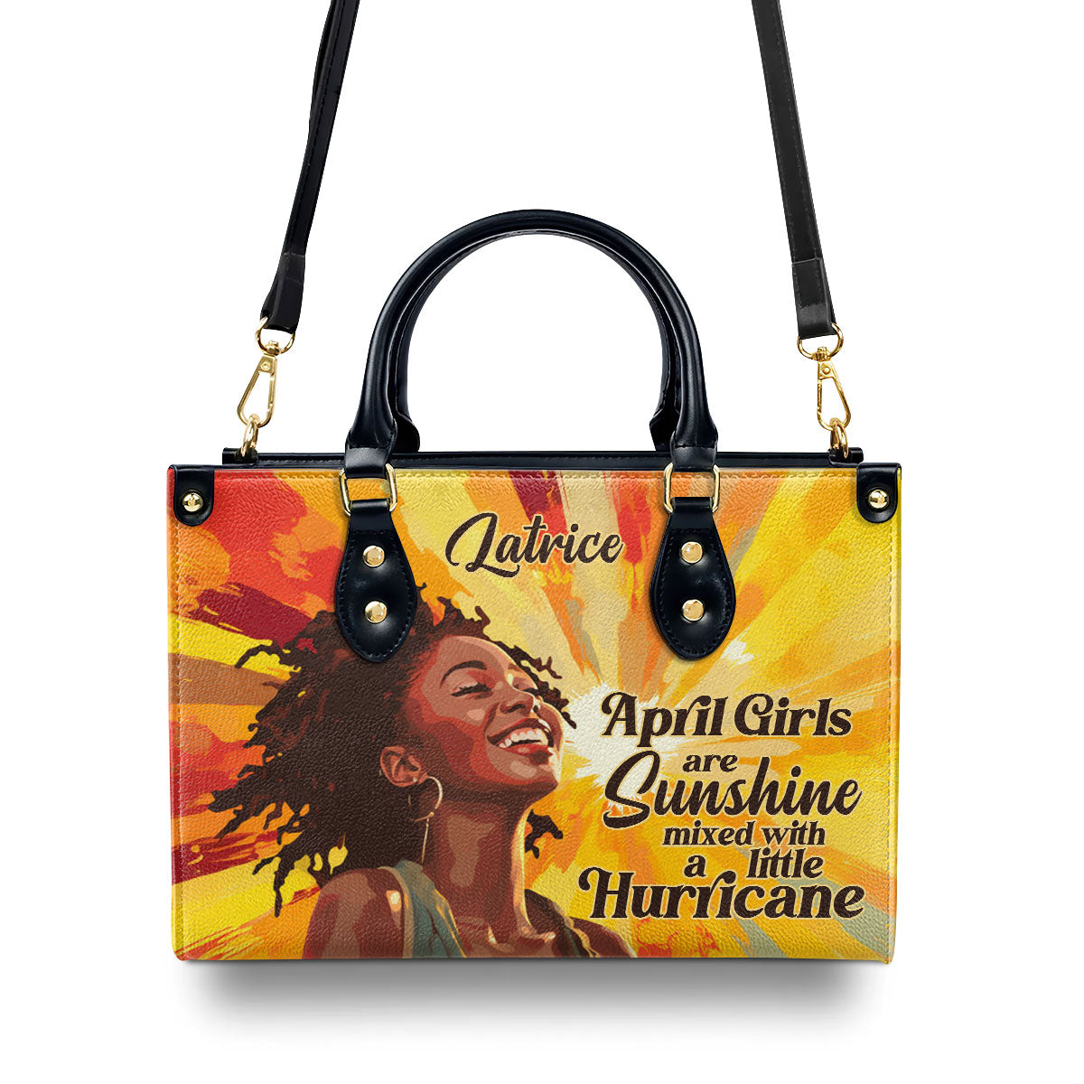 Girls Are Sunshine - Personalized Leather Handbag STB74