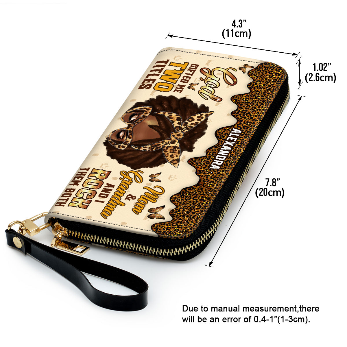 God Gifted Me Two Titles - Personalized Clutch Purse