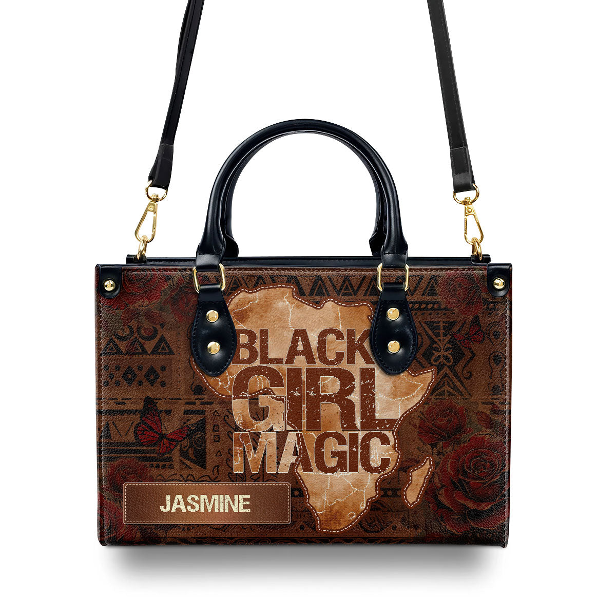 Black Girl Magic - Personalized Leather Handbag MB69