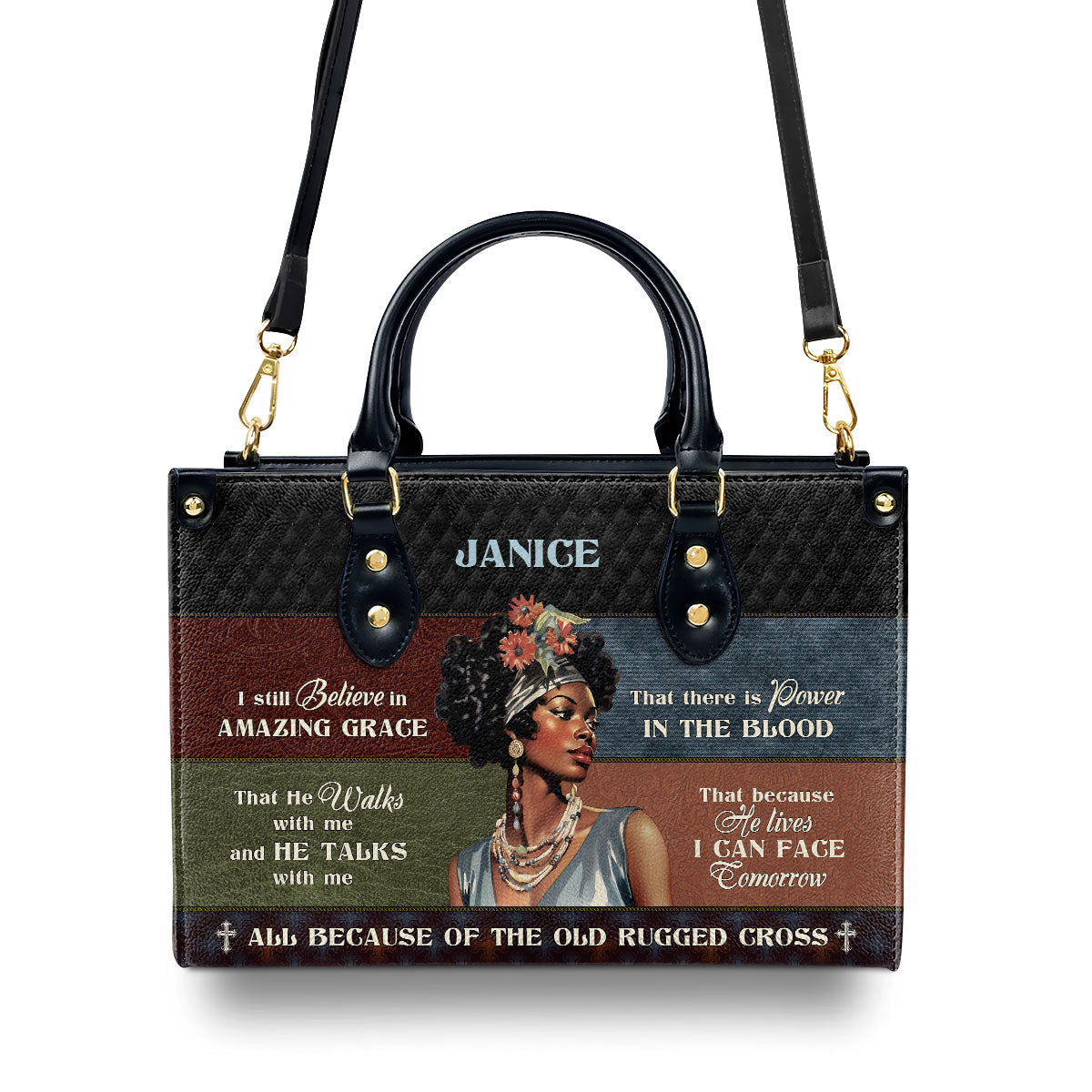 I Still Believe In Amazing Grace - Personalized Leather Handbag MB52