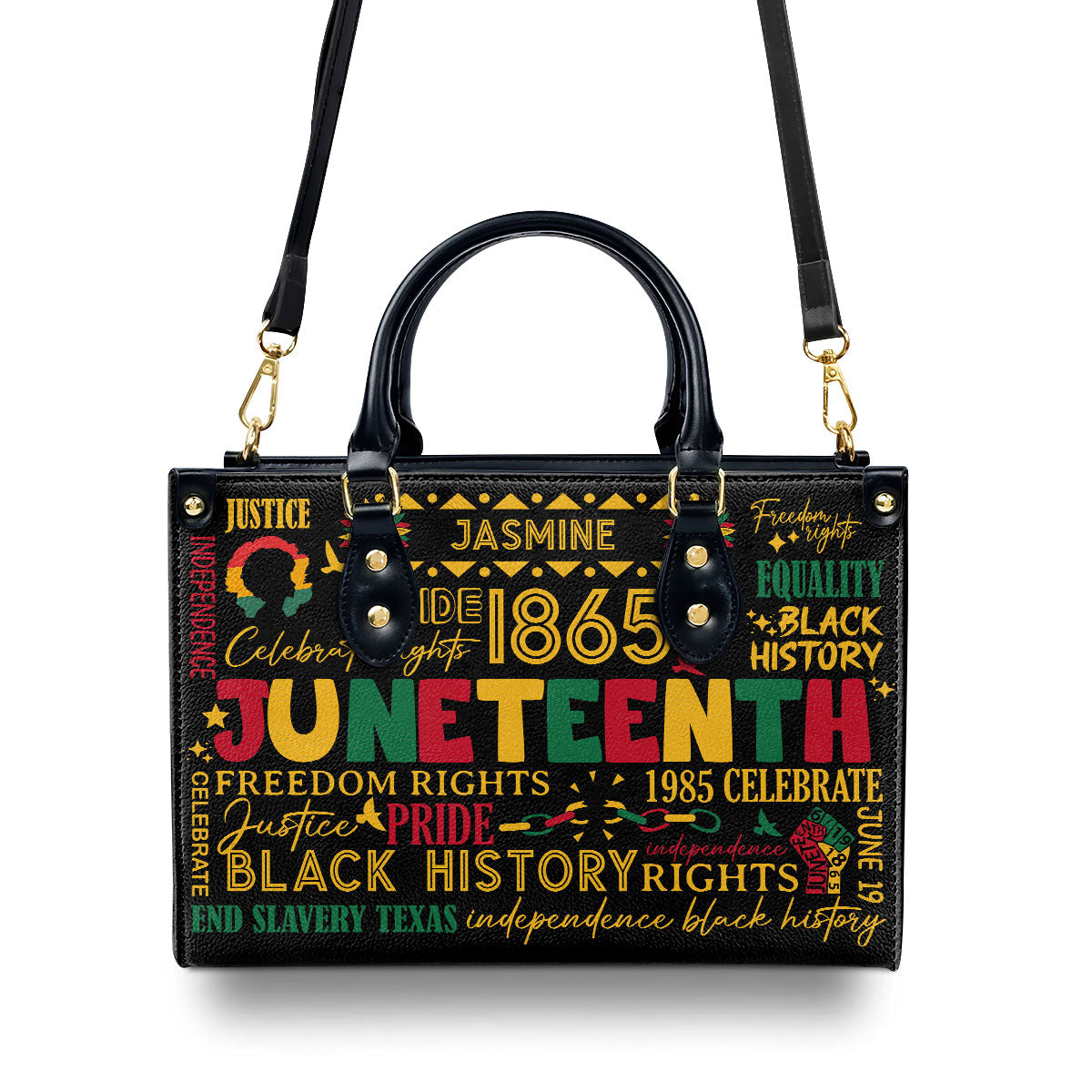 Juneteenth - Personalized Leather Handbag SBLHBT55