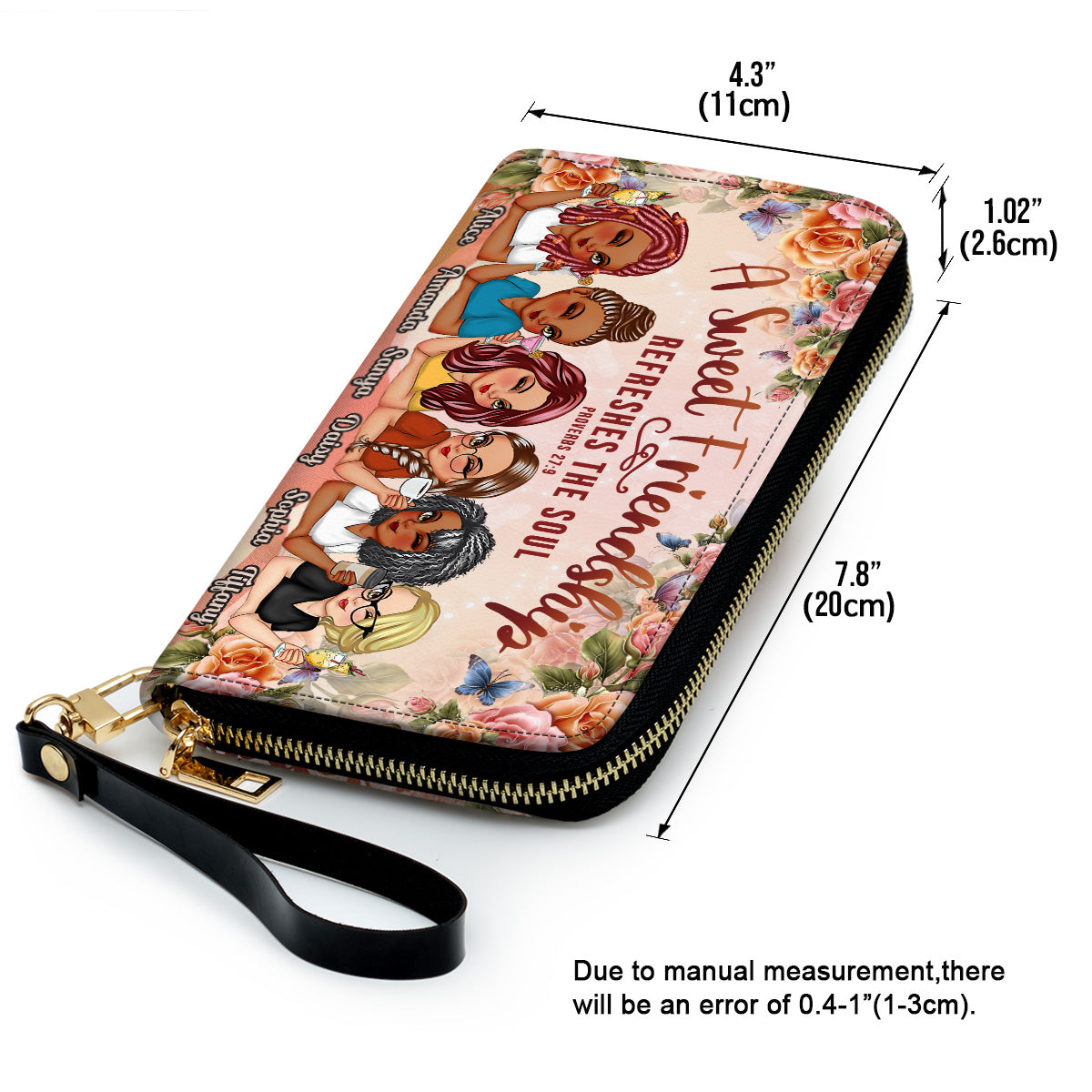 A Sweet Friendship Refreshes The Soul - Personalized Leather Clutch Purse