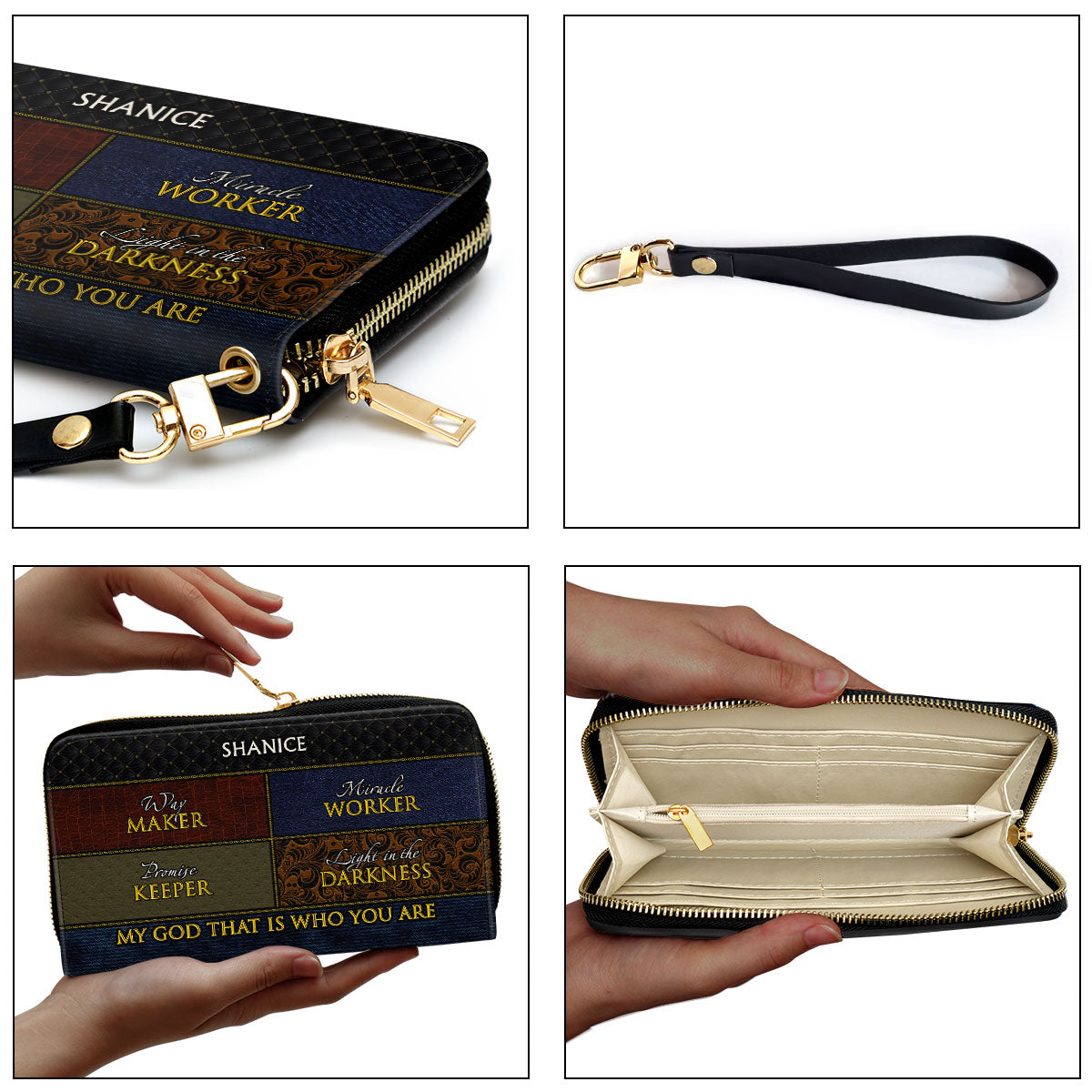 Way Maker - Personalized Leather Clutch Purse MB51