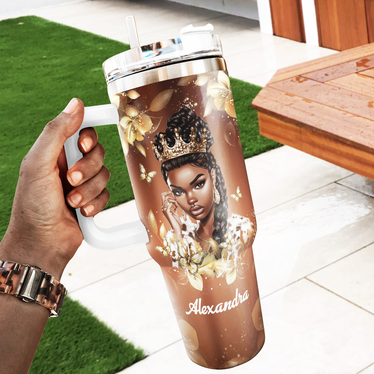 Black Queen Nutrition Facts - Personalized Stainless Steel Tumbler