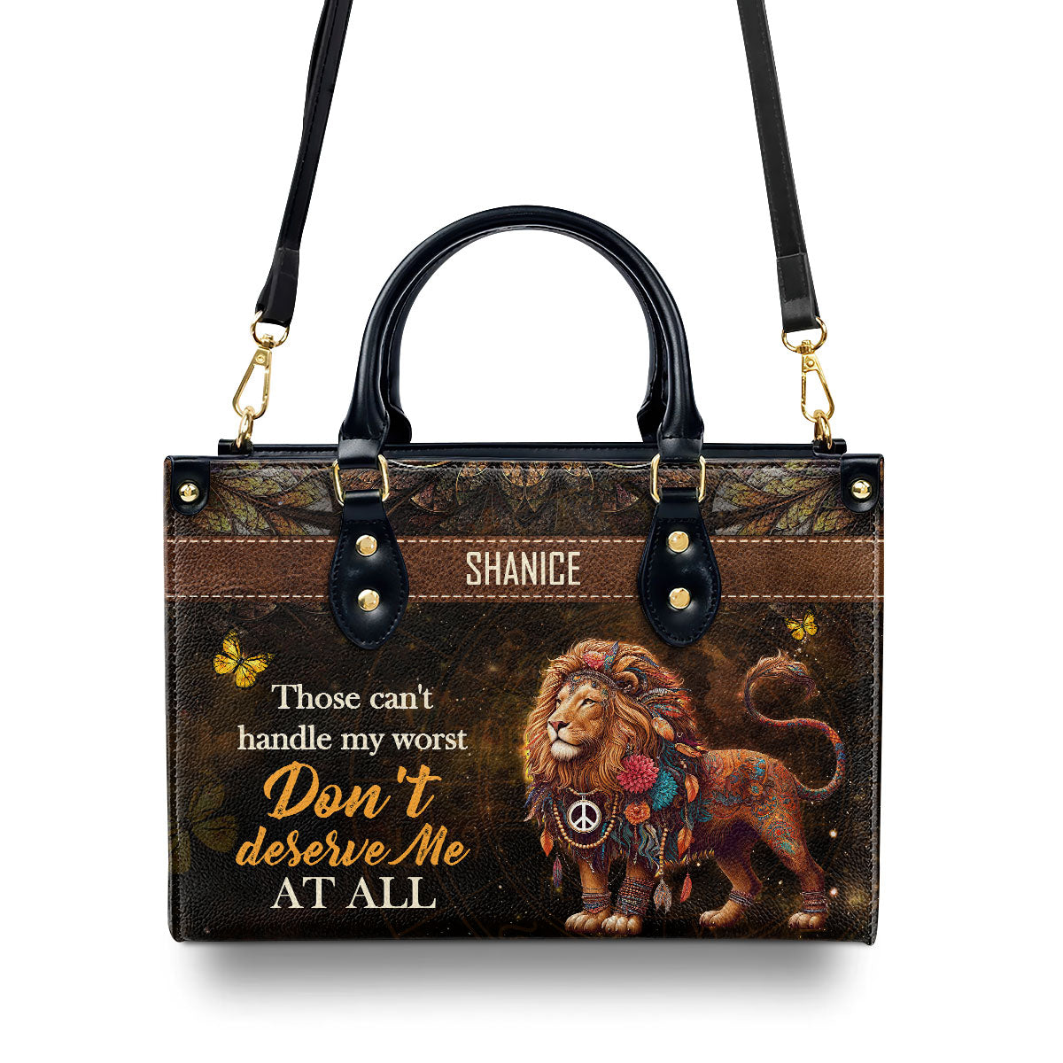 Zodiac Signs - Bohemian Personalized Leather Handbag SBHN04