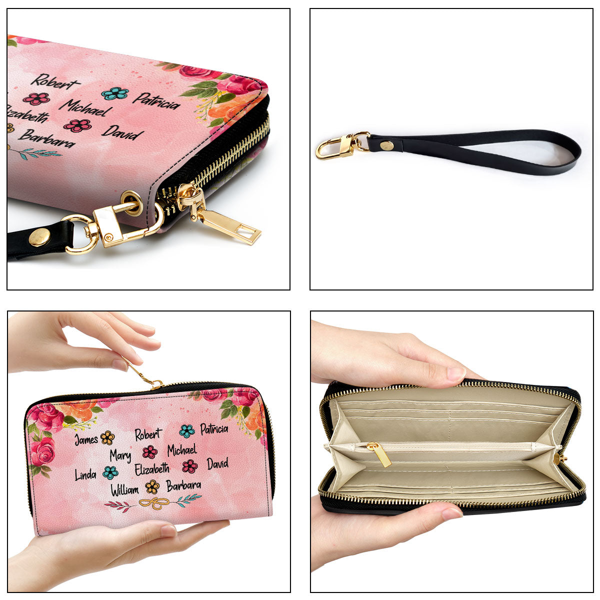 Blessed To Be Called Nana - Personalized Leather Clutch Purse MS101