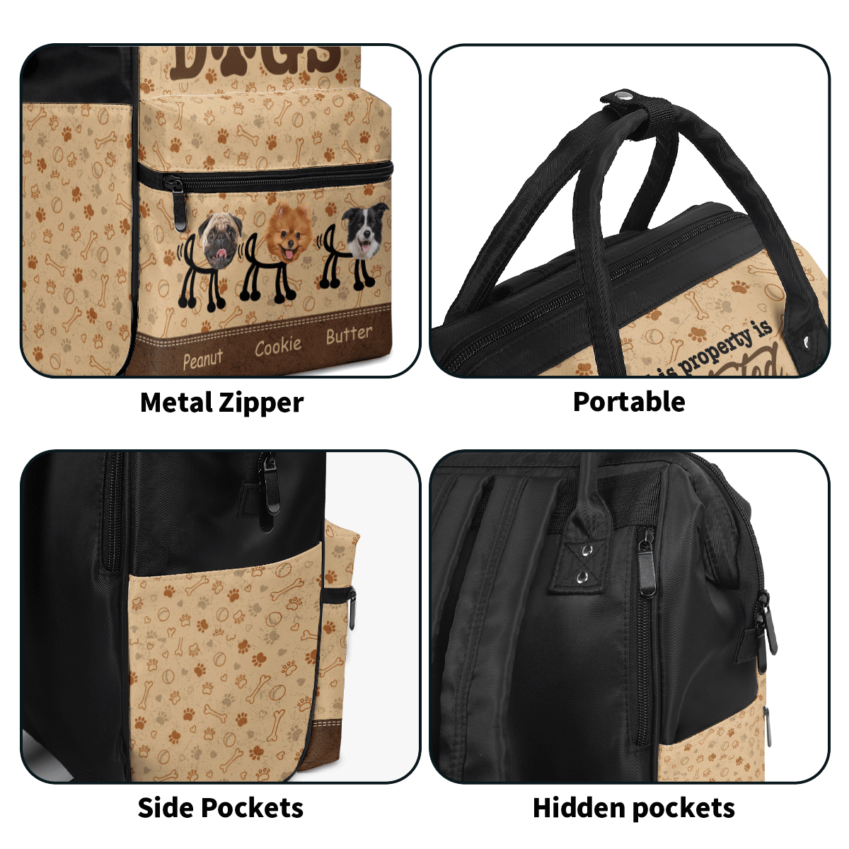 This Property Is Protected By Highly Trained Dogs - Personalized Duckbilled Backpack SBDBPLM1324D