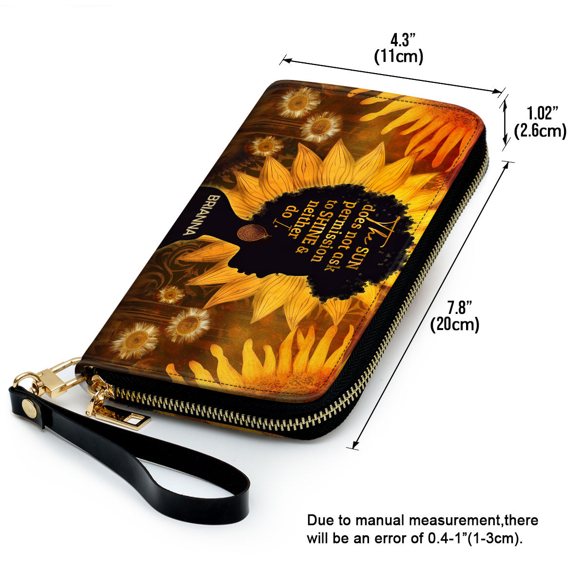 I Shine - Personalized Leather Clutch Purse MB11