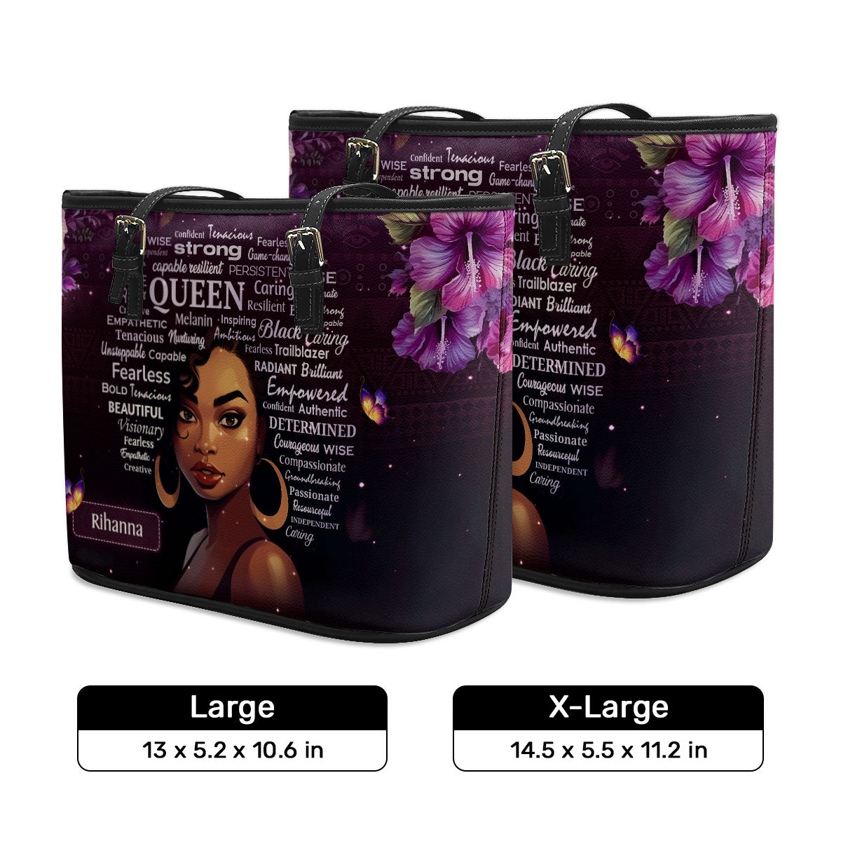 Black Queen - Personalized Leather Totebag SB37