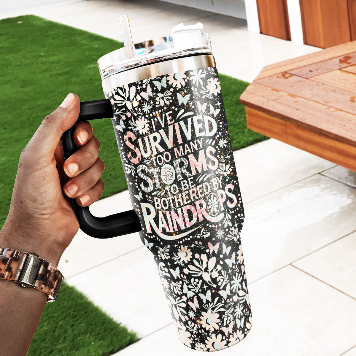 I've Survived Too Many Storms - Personalized Stainless Steel Tumbler