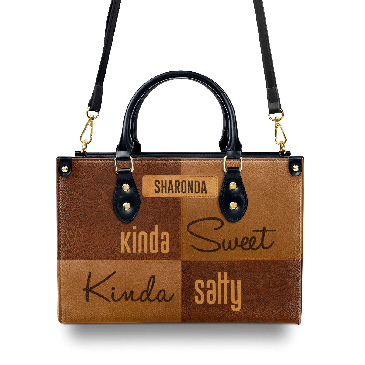 Kinda Sweet Kinda Salty - Personalized Leather Handbag STB200