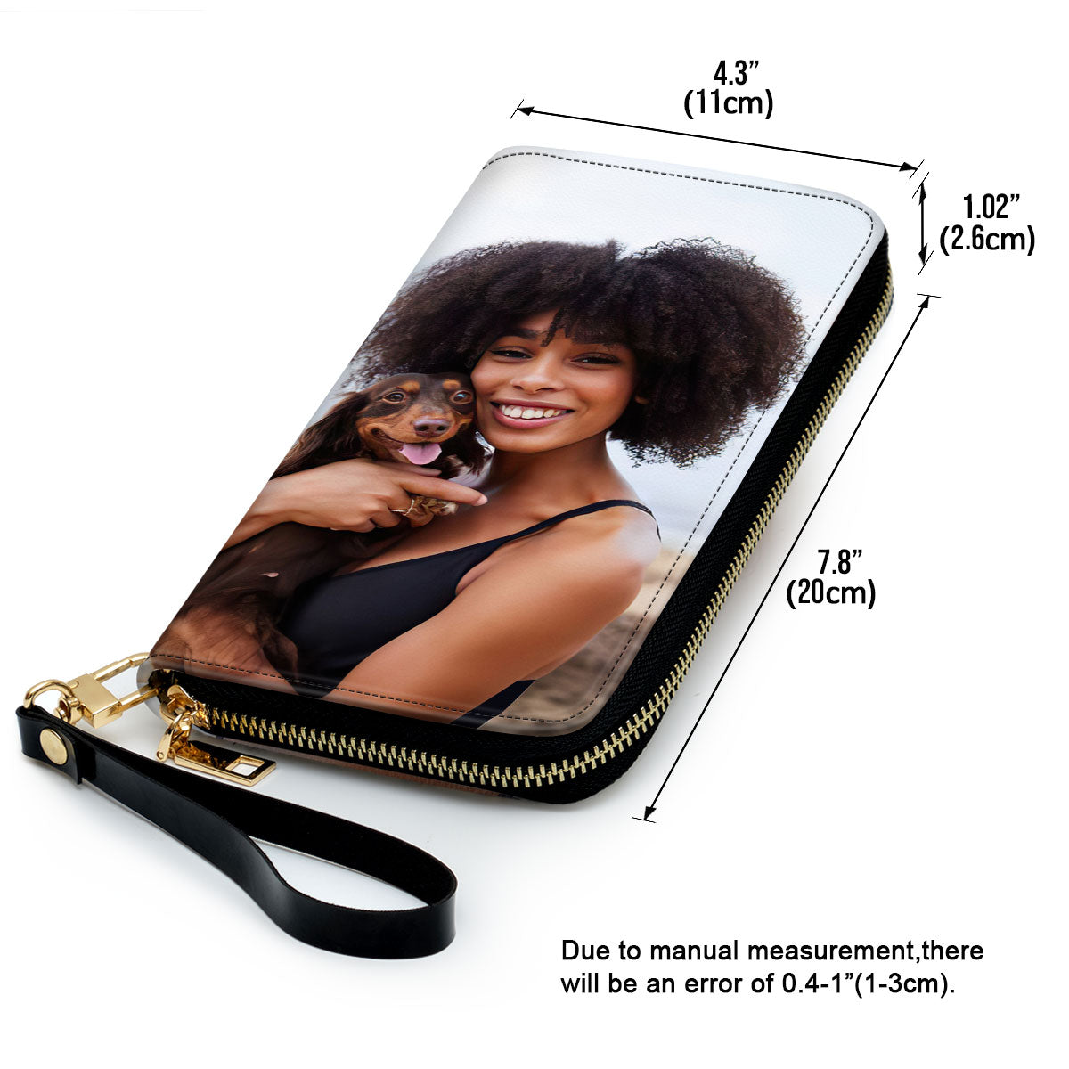 Dog Mom Cat Mom Pet Mom - Personalized Leather Clutch Purse SBCPLM2118TA