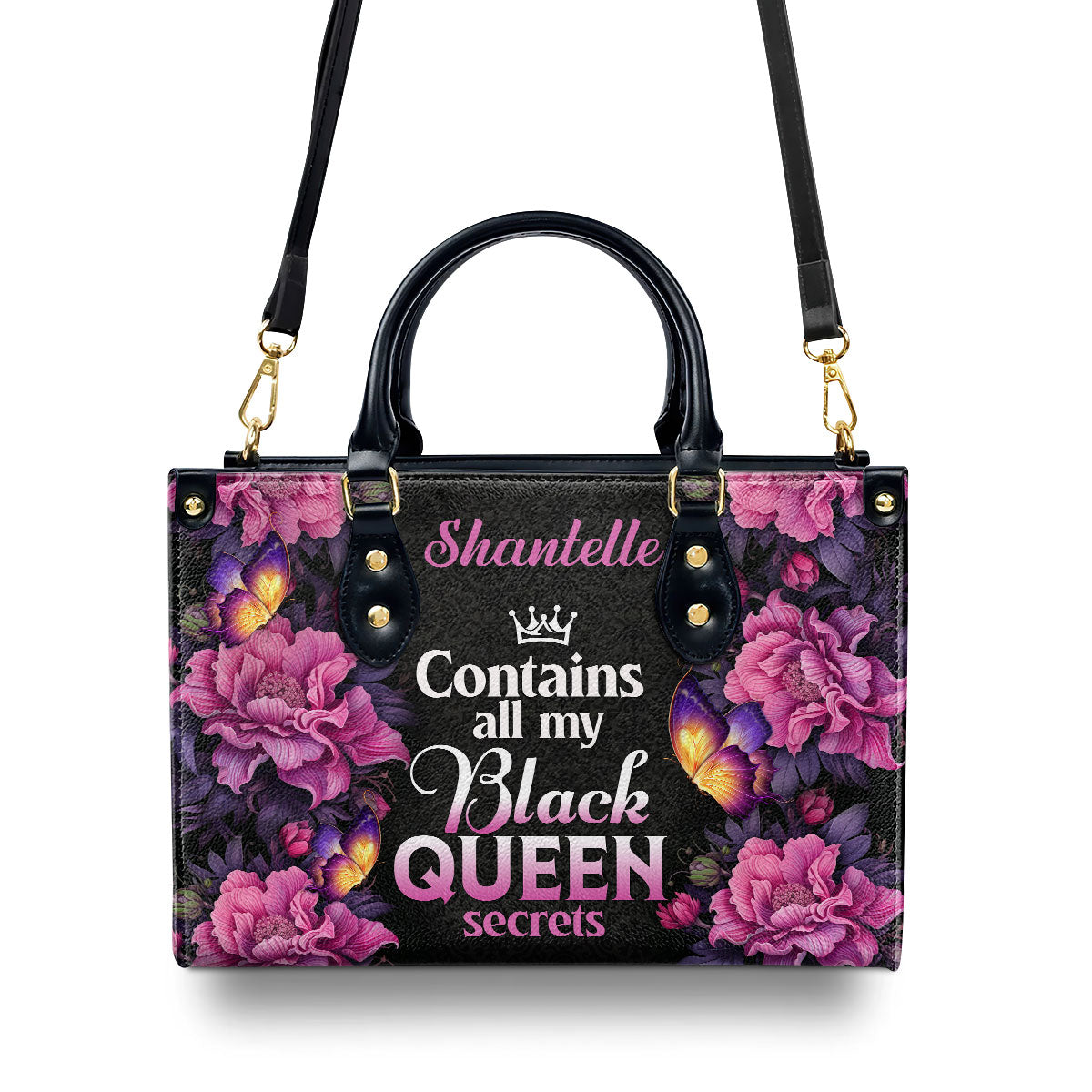 Black Queen Secrets - Personalized Leather Hand Bag STB77