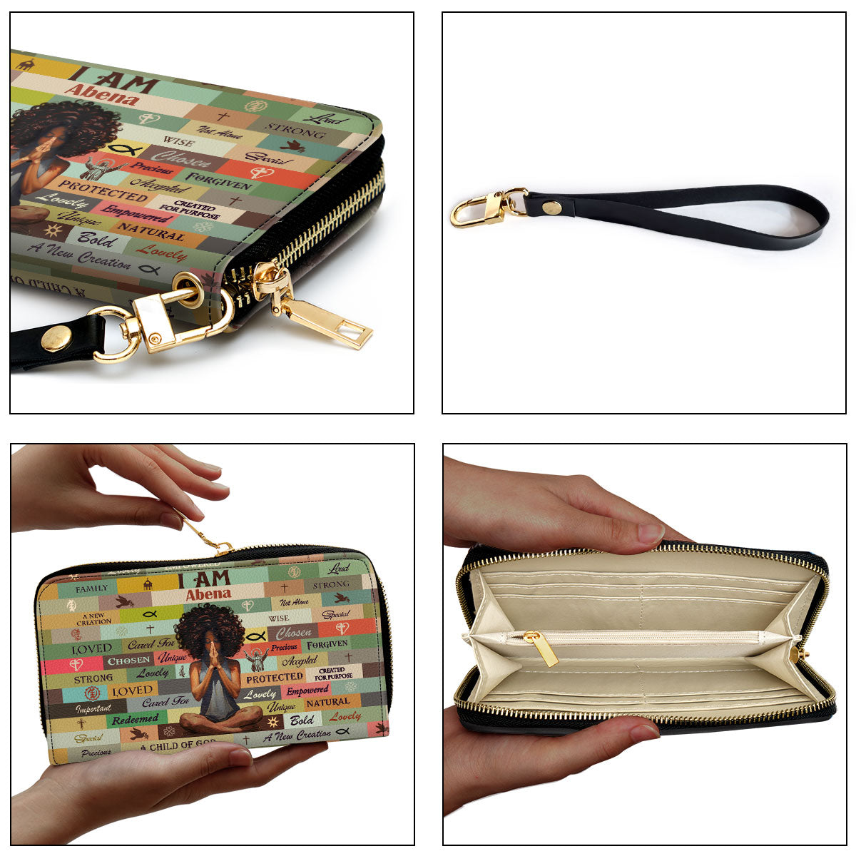 I Am Chosen- Personalized Leather Clutch Purse MB50