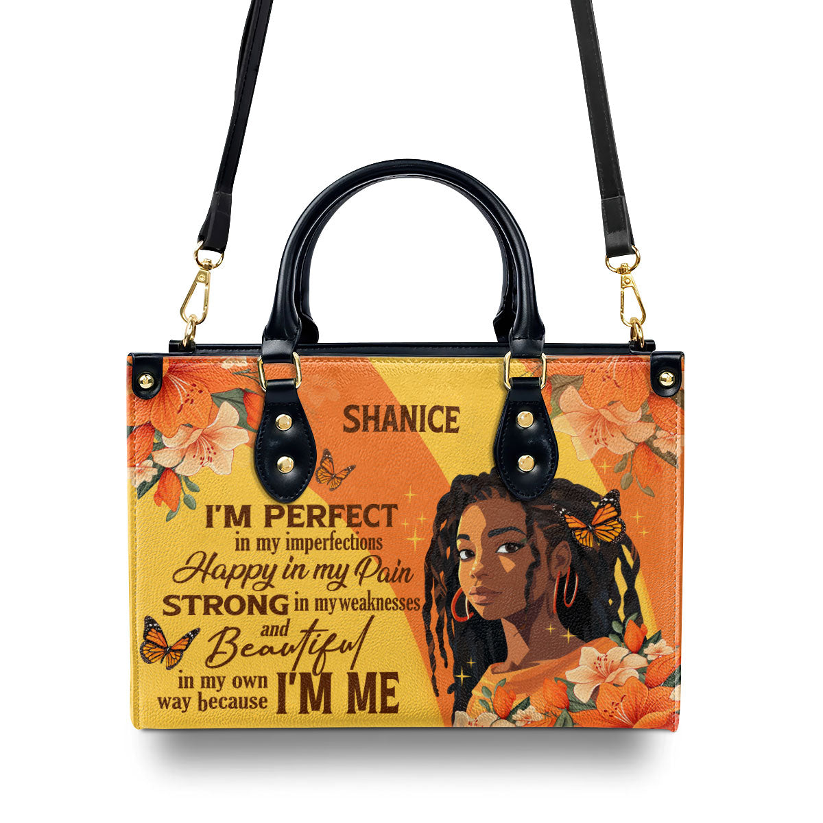 I'm Perfect - Personalized Leather Handbag STB181
