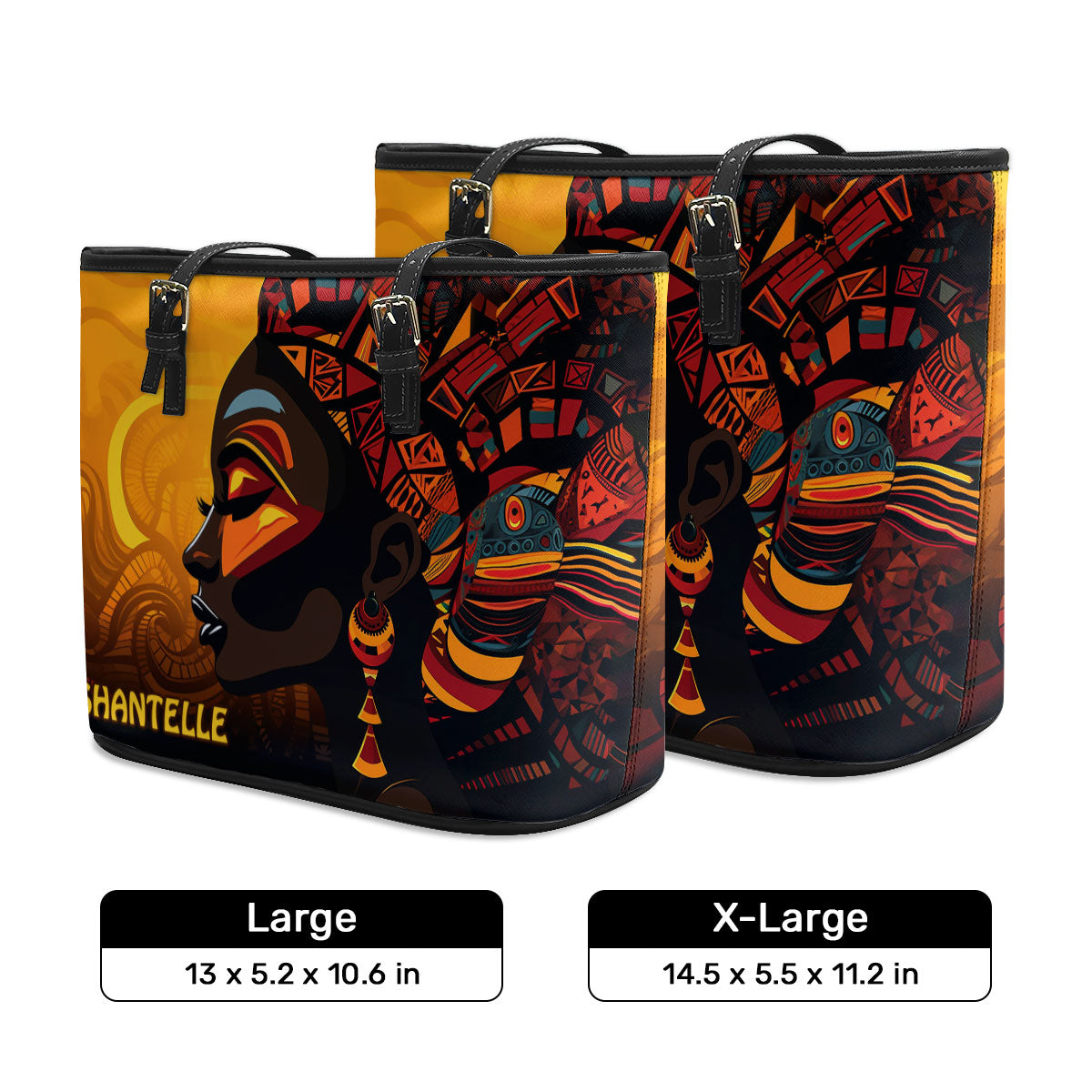 African Culture - Personalized Leather Totebag SB102