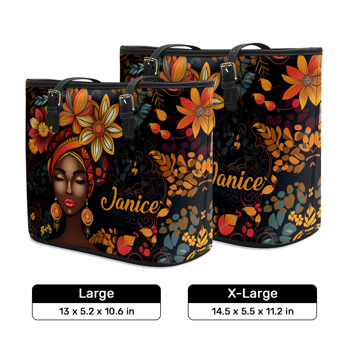 Radiant Roots - Personalized Leather Totebag SB103