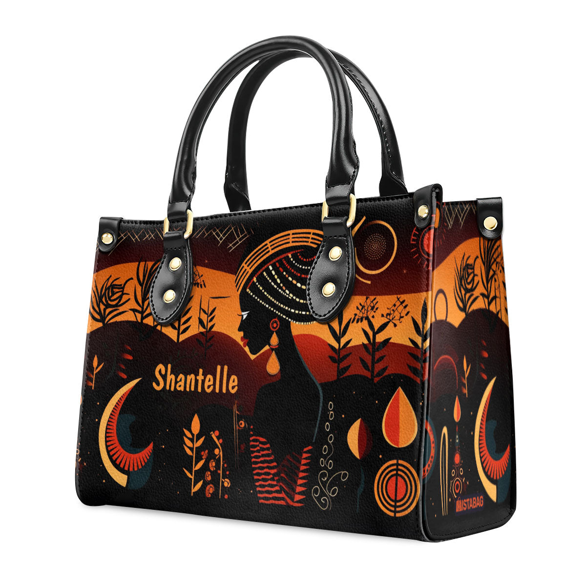 Black Beauty - Personalized Leather Handbag SB108