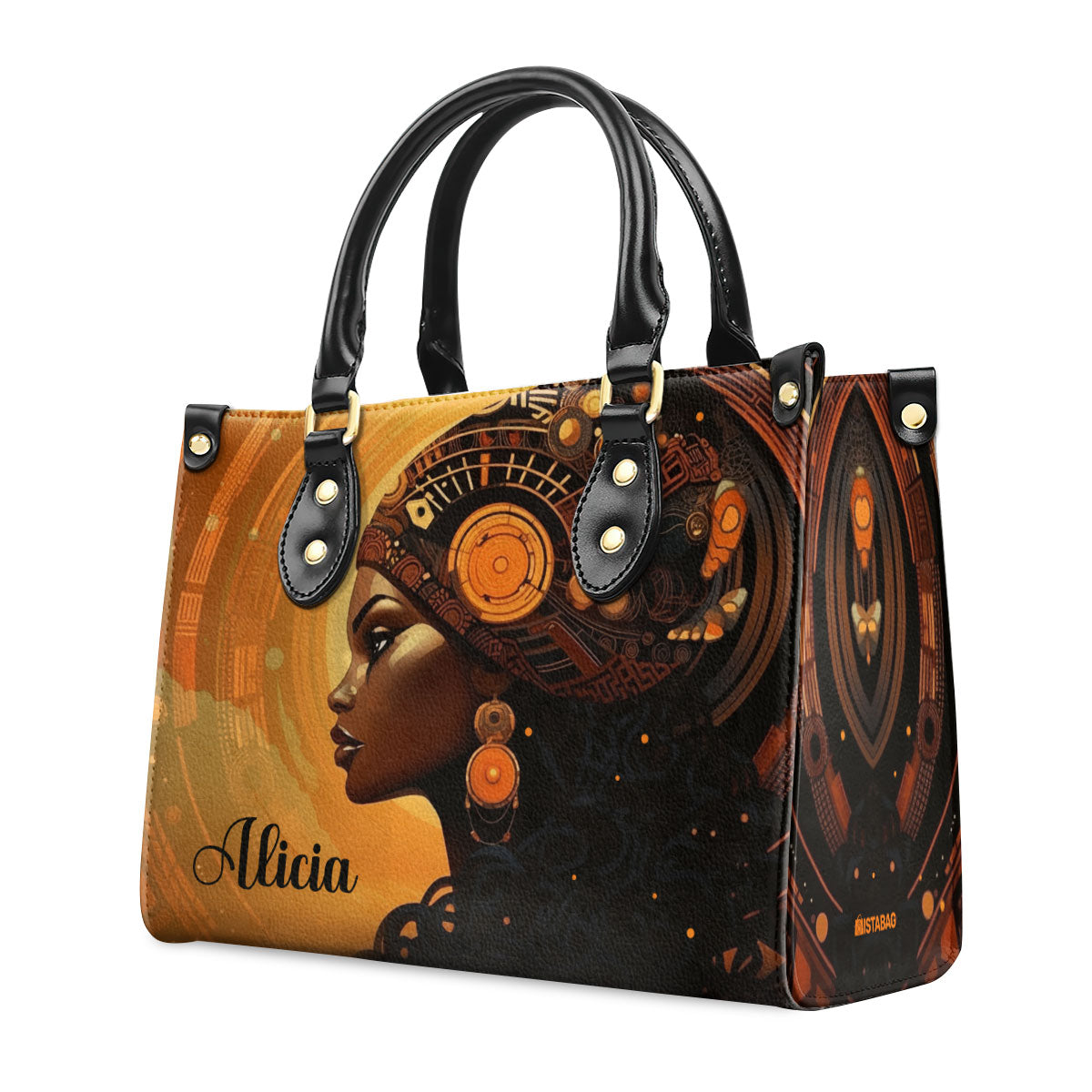 Afrofuturism06 - Personalized Leather Handbag SB119