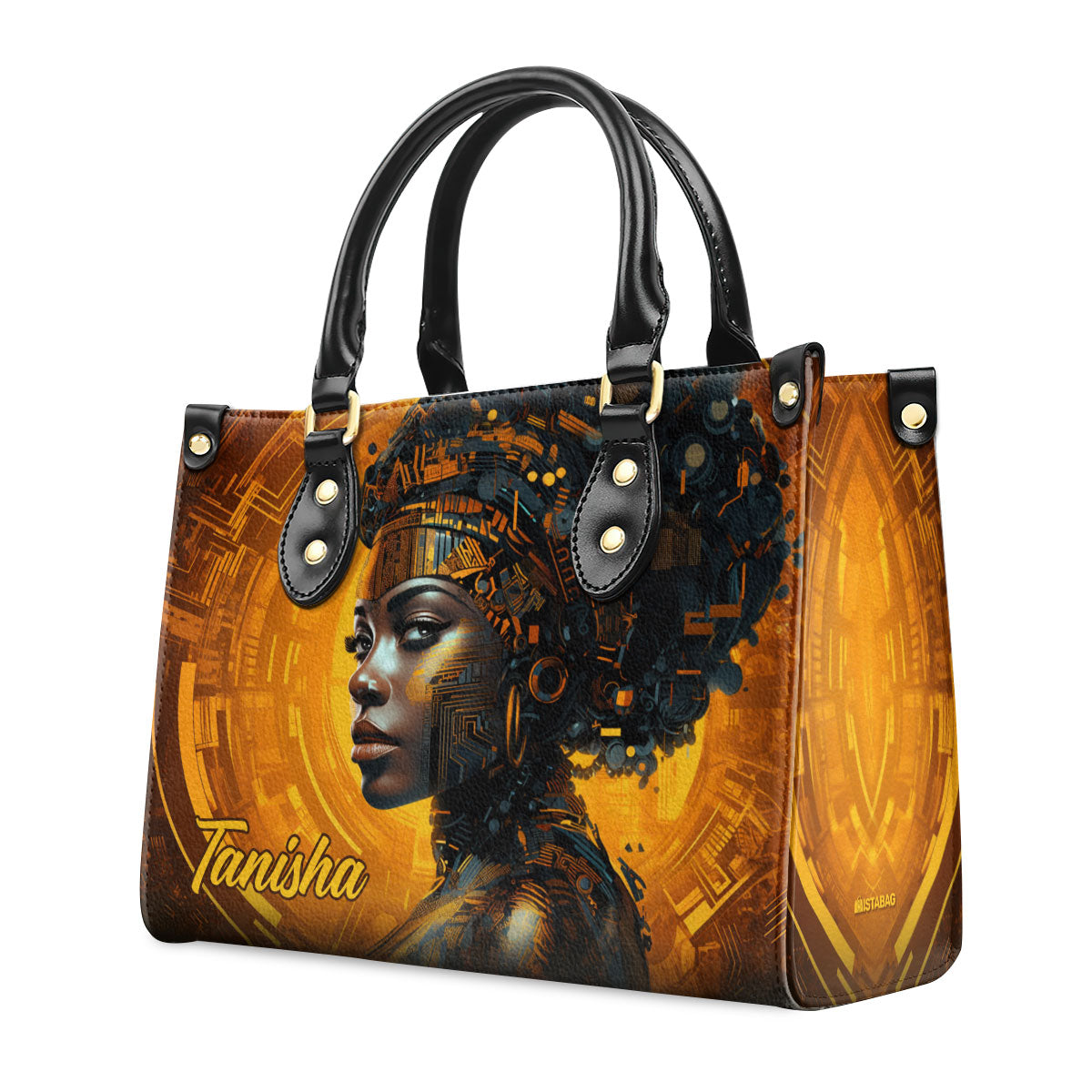 Afrofuturism12 - Personalized Leather Handbag SB120