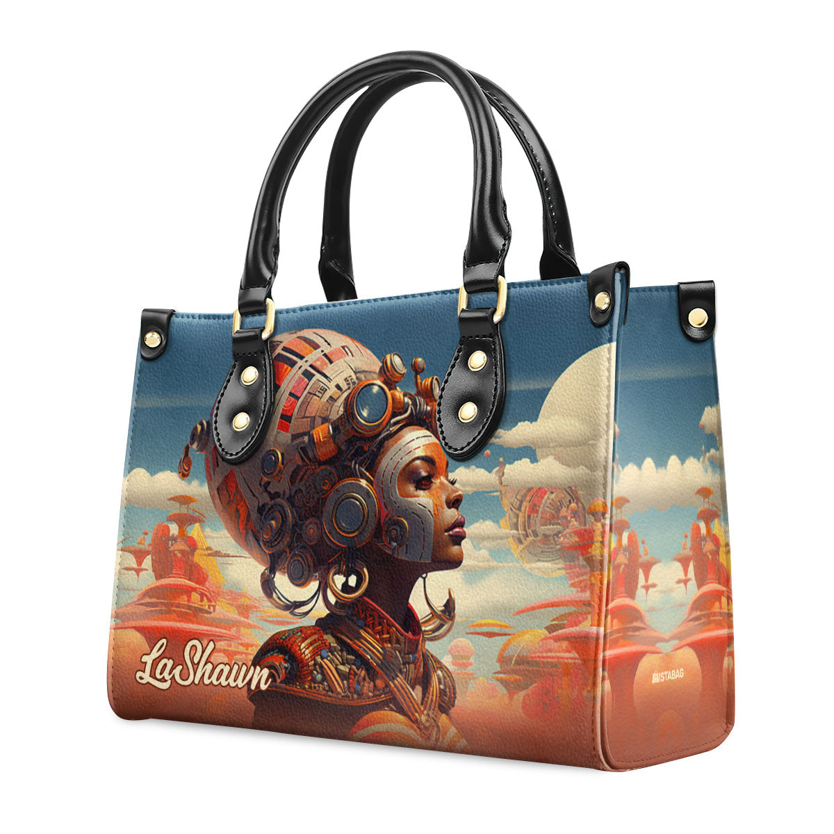 Afrofuturism07 - Personalized Leather Handbag SB122