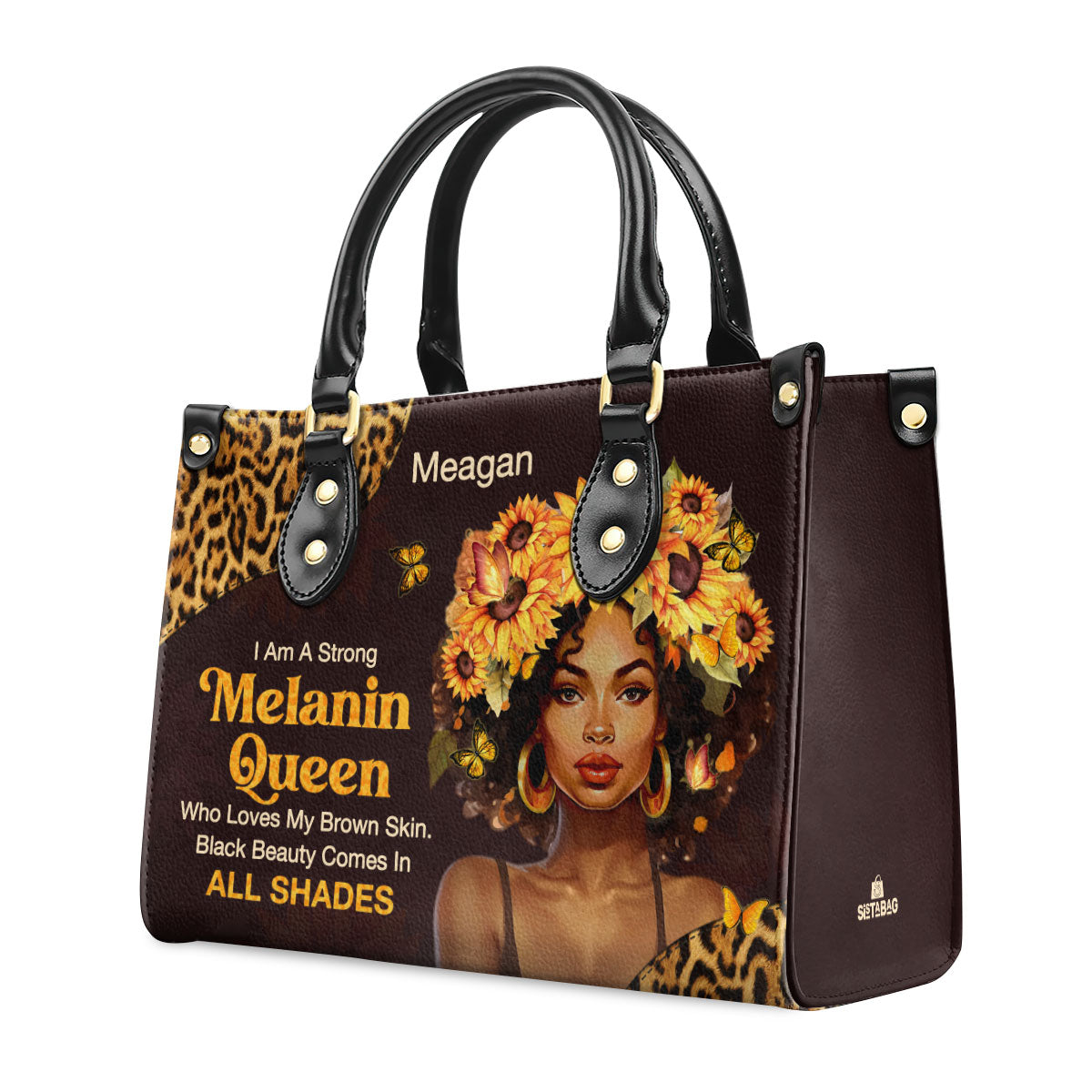 Black Beauty Comes In All Shades - Personalized Leather Handbag SB26