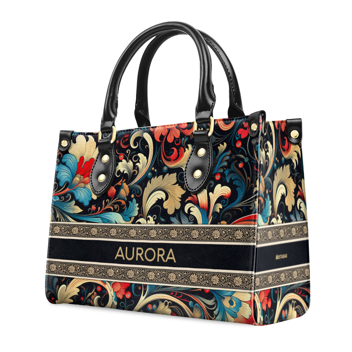 Flower - Bohemian  - Personalized Leather Handbag STB134