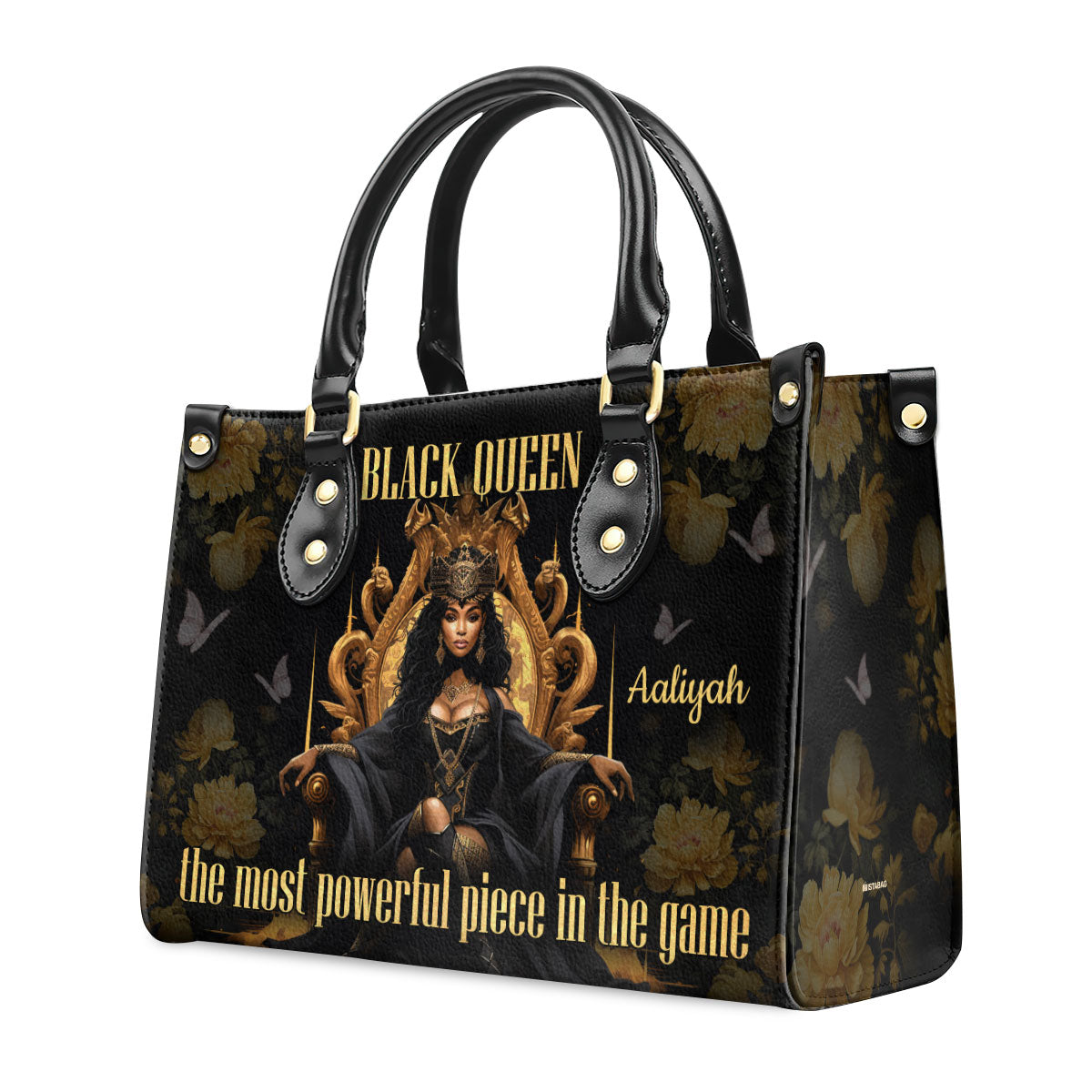 Black Queen - Personalized Leather Handbag STB150
