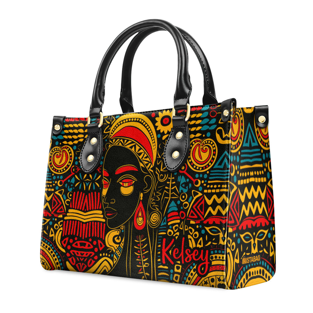 African Culture - Personalized Leather Handbag With Unique Texture STB17