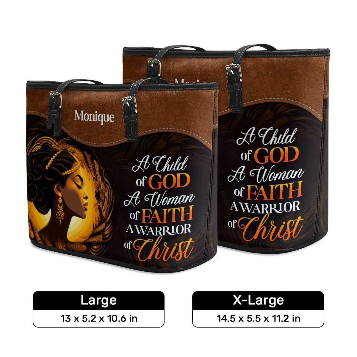 A Child Of God - Personalized Leather Totebag STB27