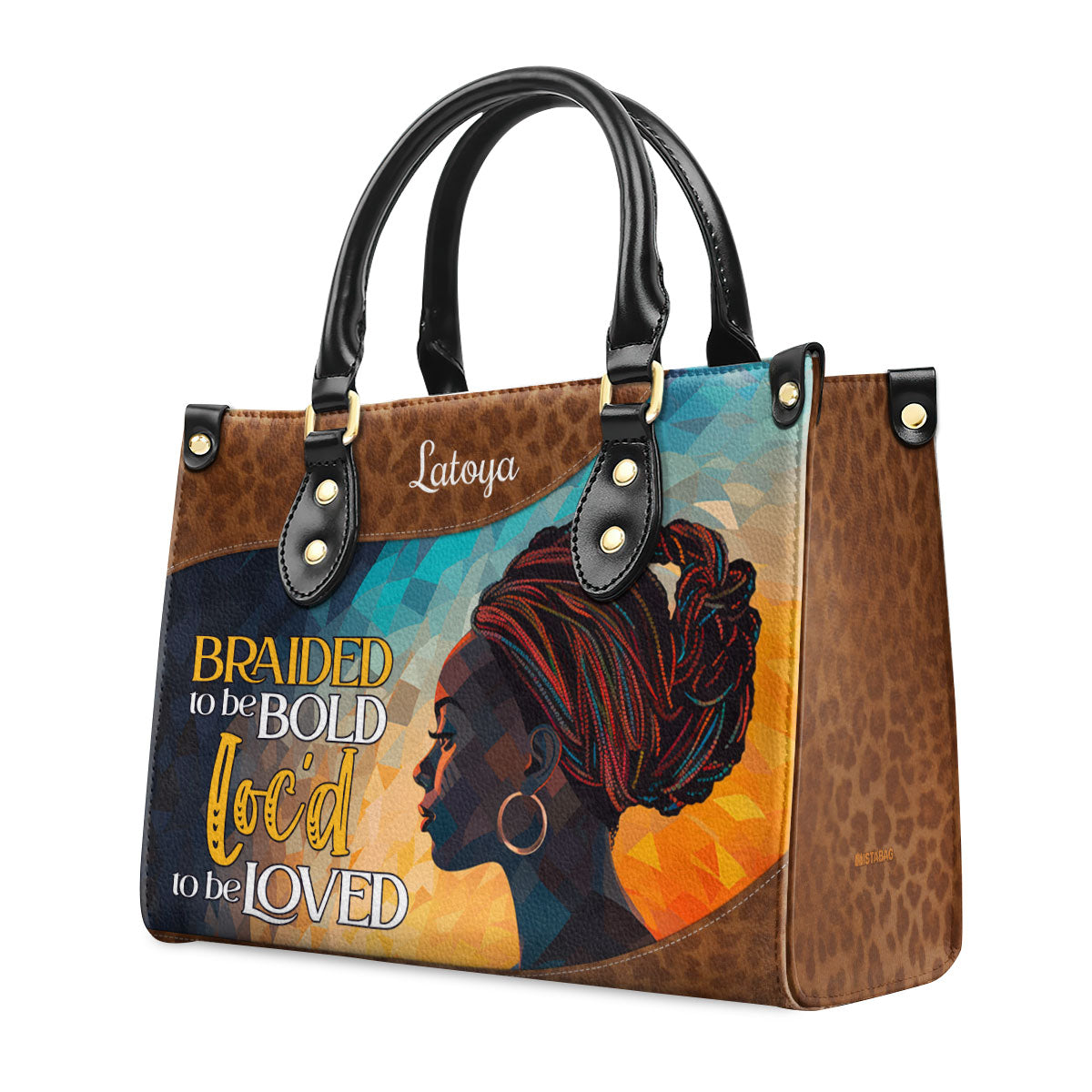 Braided To Be Bold - Personalized Leather Handbag STB32