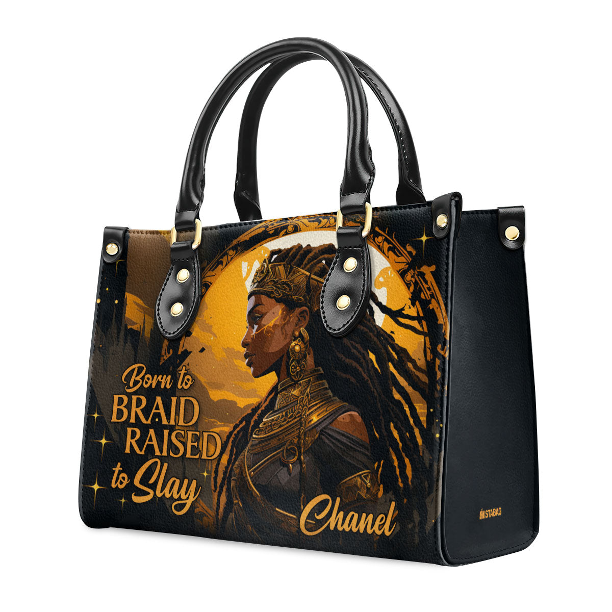 Born To Braid - Personalized Leather Handbag STB35