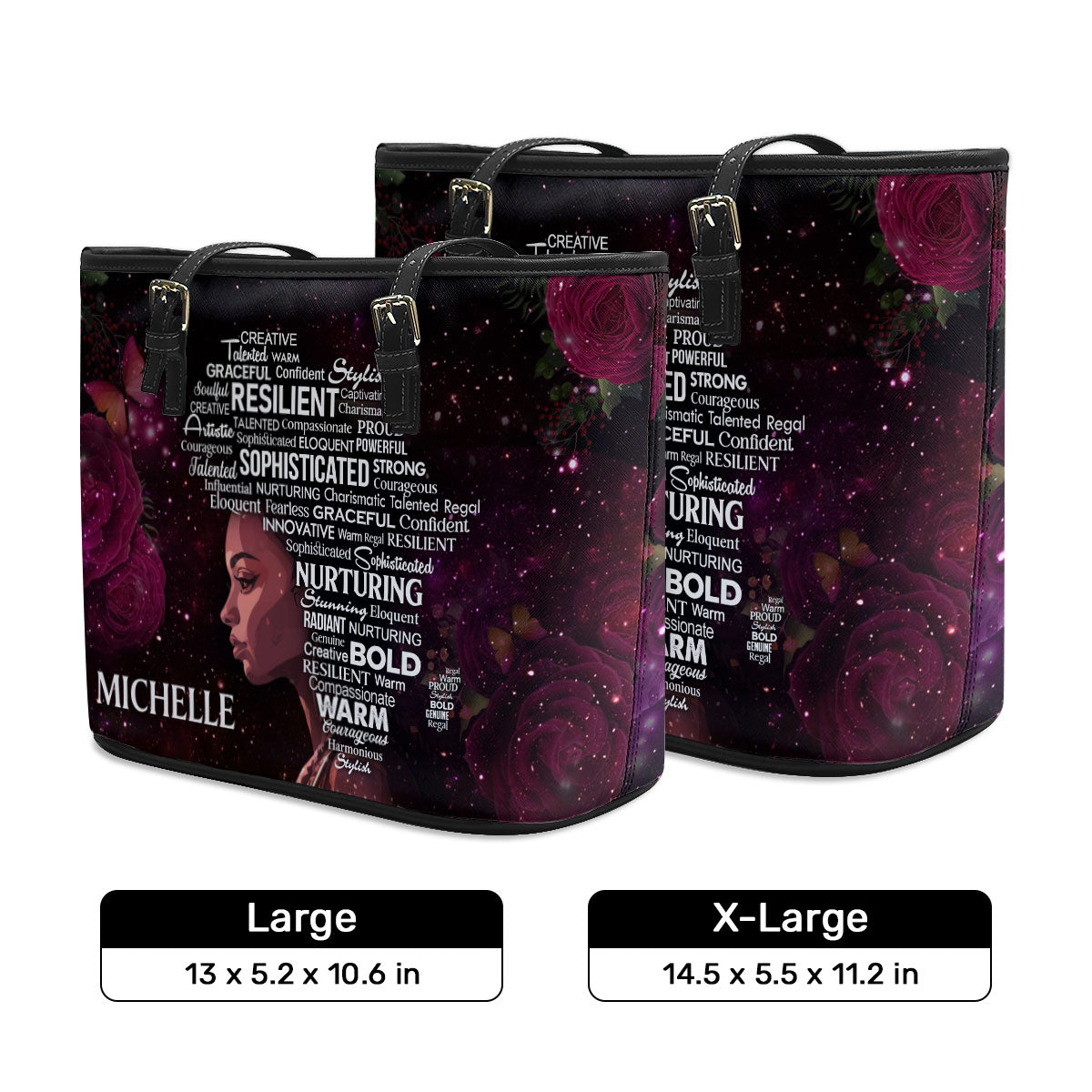 Africa Map - Personalized Leather Totebag STB45