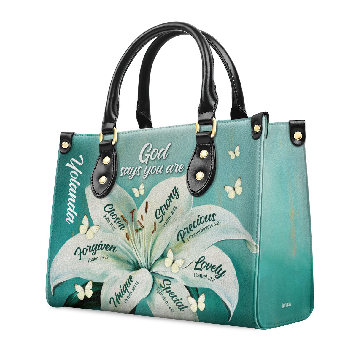 God Says You Are - Personalized Leather Handbag STB47