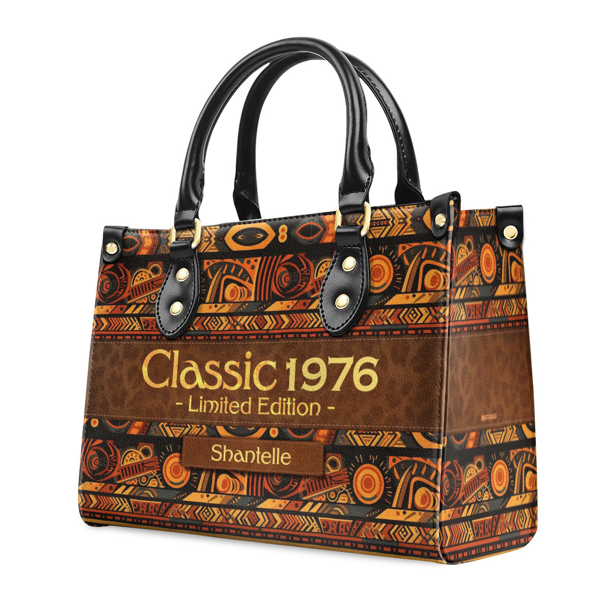 Classic Brown Bag - Personalized Leather Handbag STB52