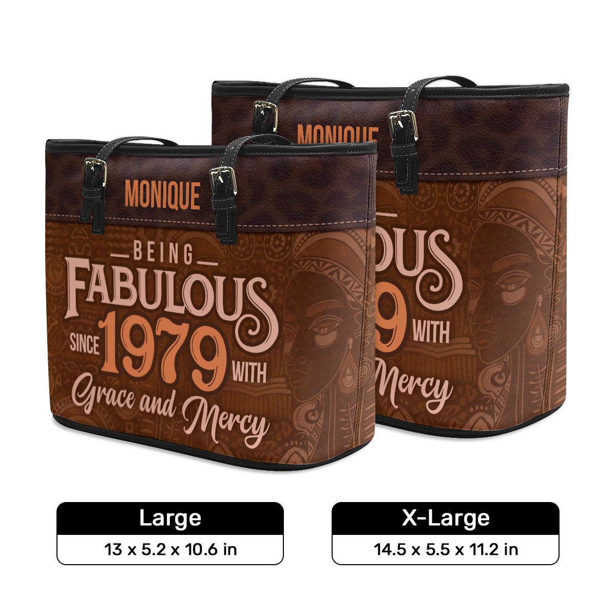 Being Fabulous - Personalized Leather Totebag STB59